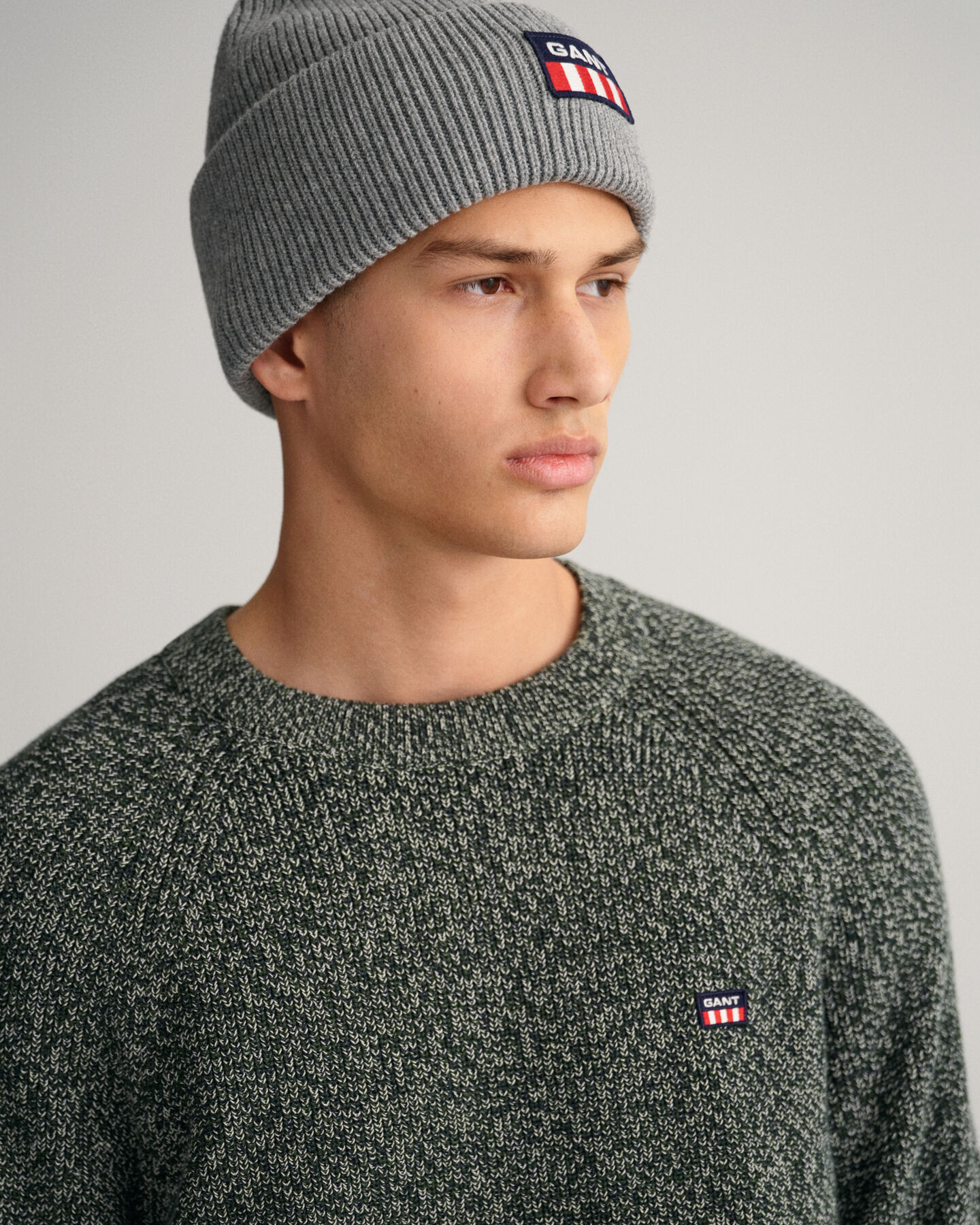 Twisted Cotton Crew Neck Sweater