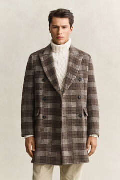 Double Breasted Wool Coat — SHADOW BROWN 7