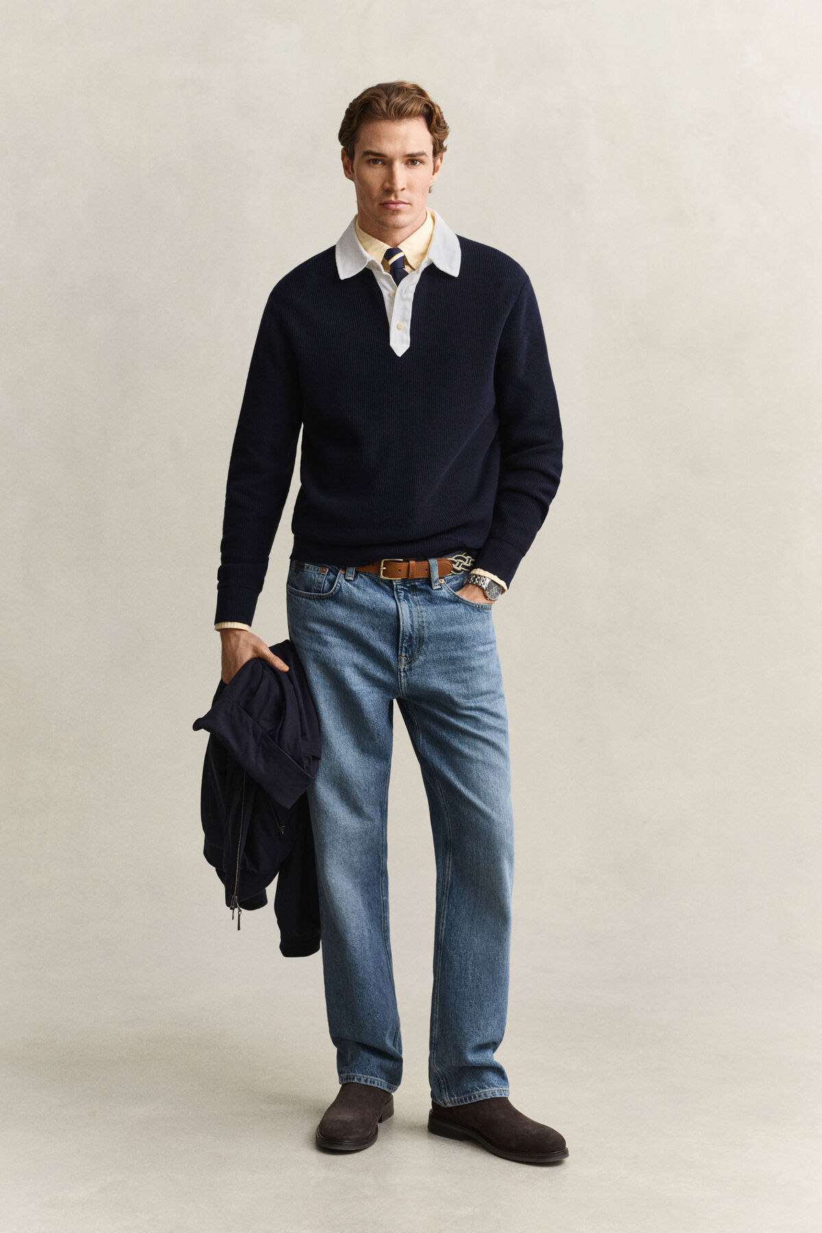 Cotton Merino Rugger — EVENING BLUE