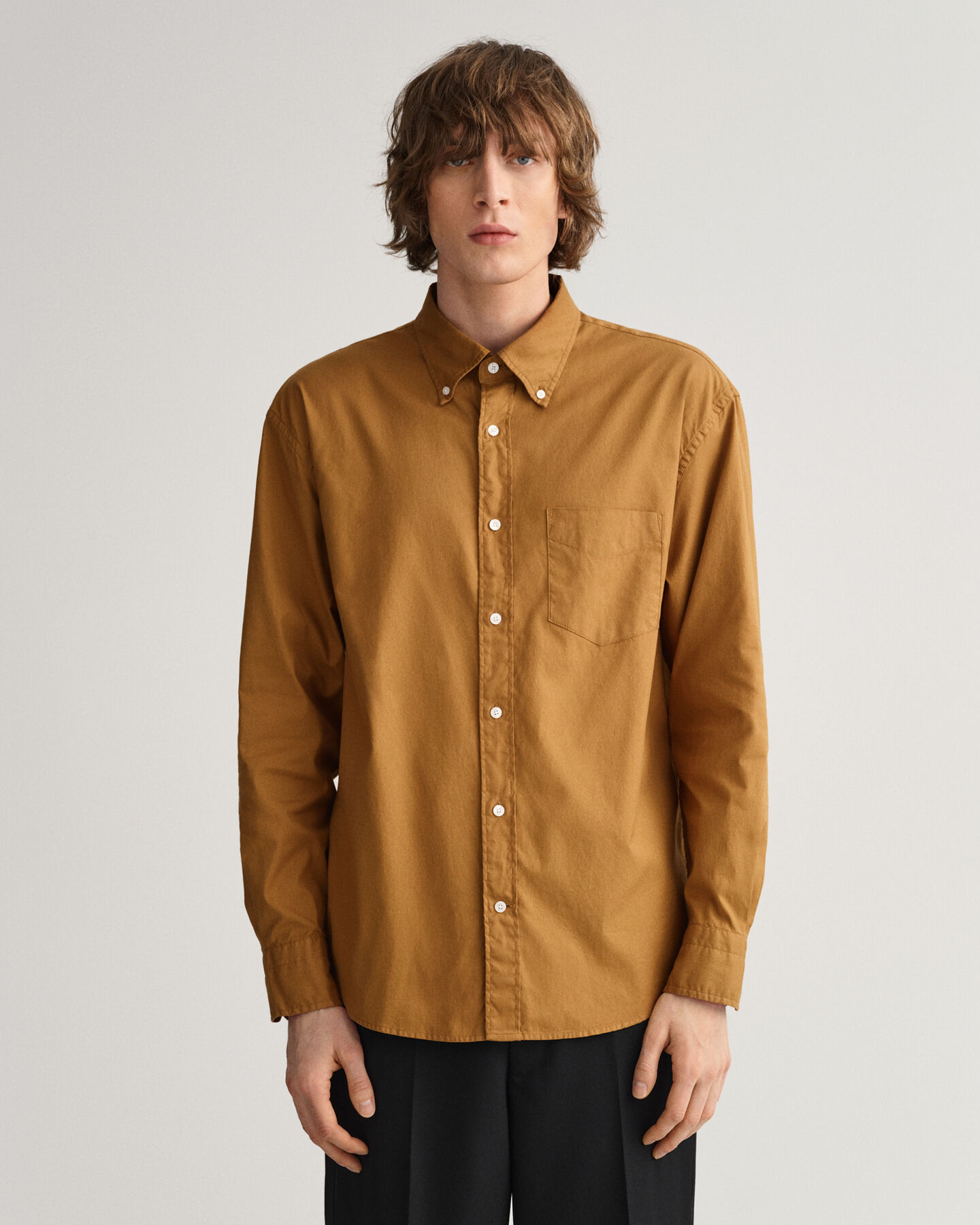 Relaxed Fit Garment-Dyed Oxford Shirt