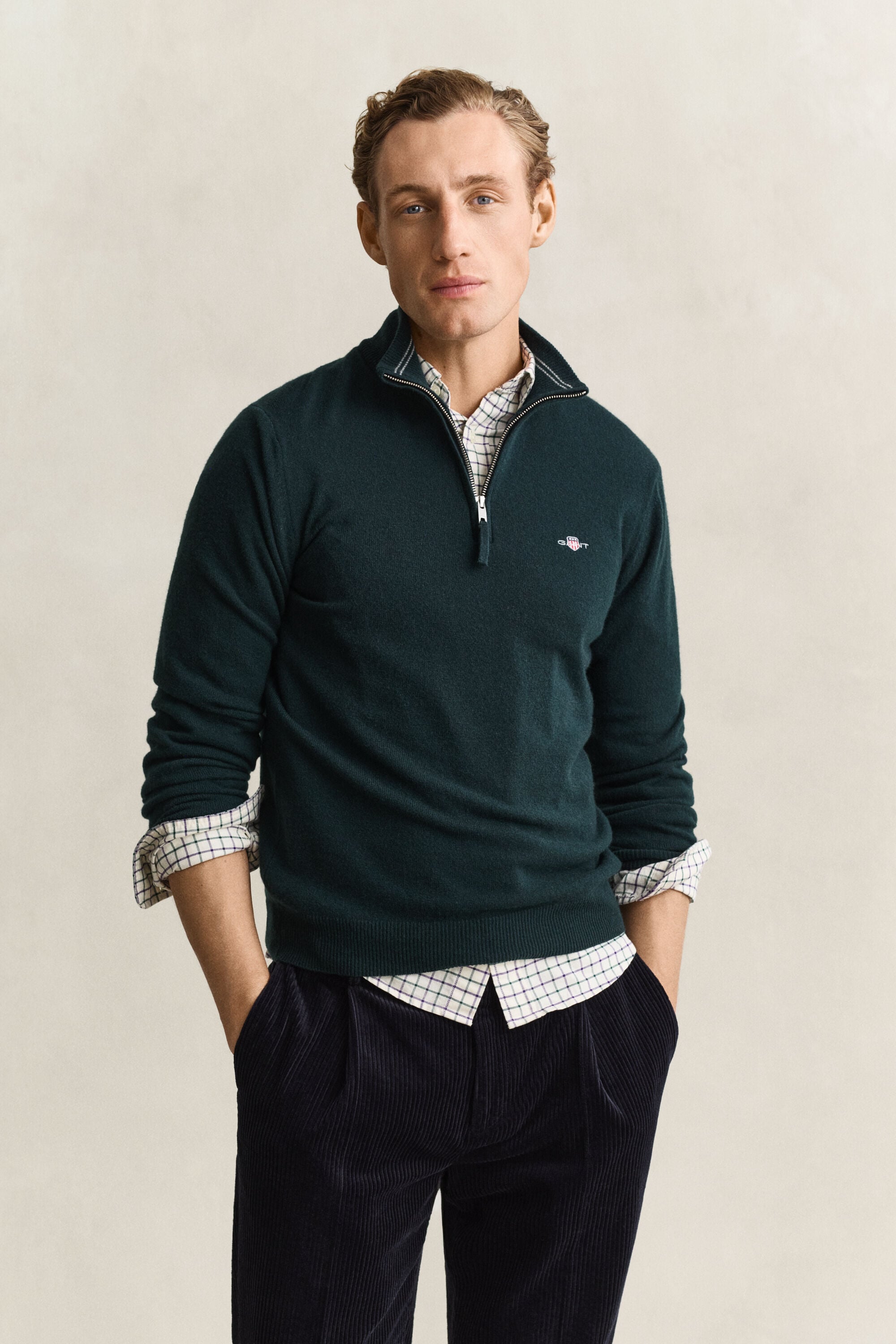 Lambswool Half-Zip Sweater