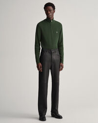 Rib Texture Half-Zip Sweater