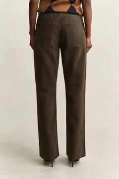 Relaxed Colored Jeans — SHADOW BROWN 2