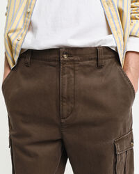 Regular Fit Cotton Twill Cargo Pants