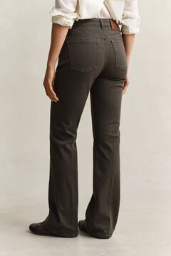 Slim Flared Color Jeans — DARK MOSS GREEN 2