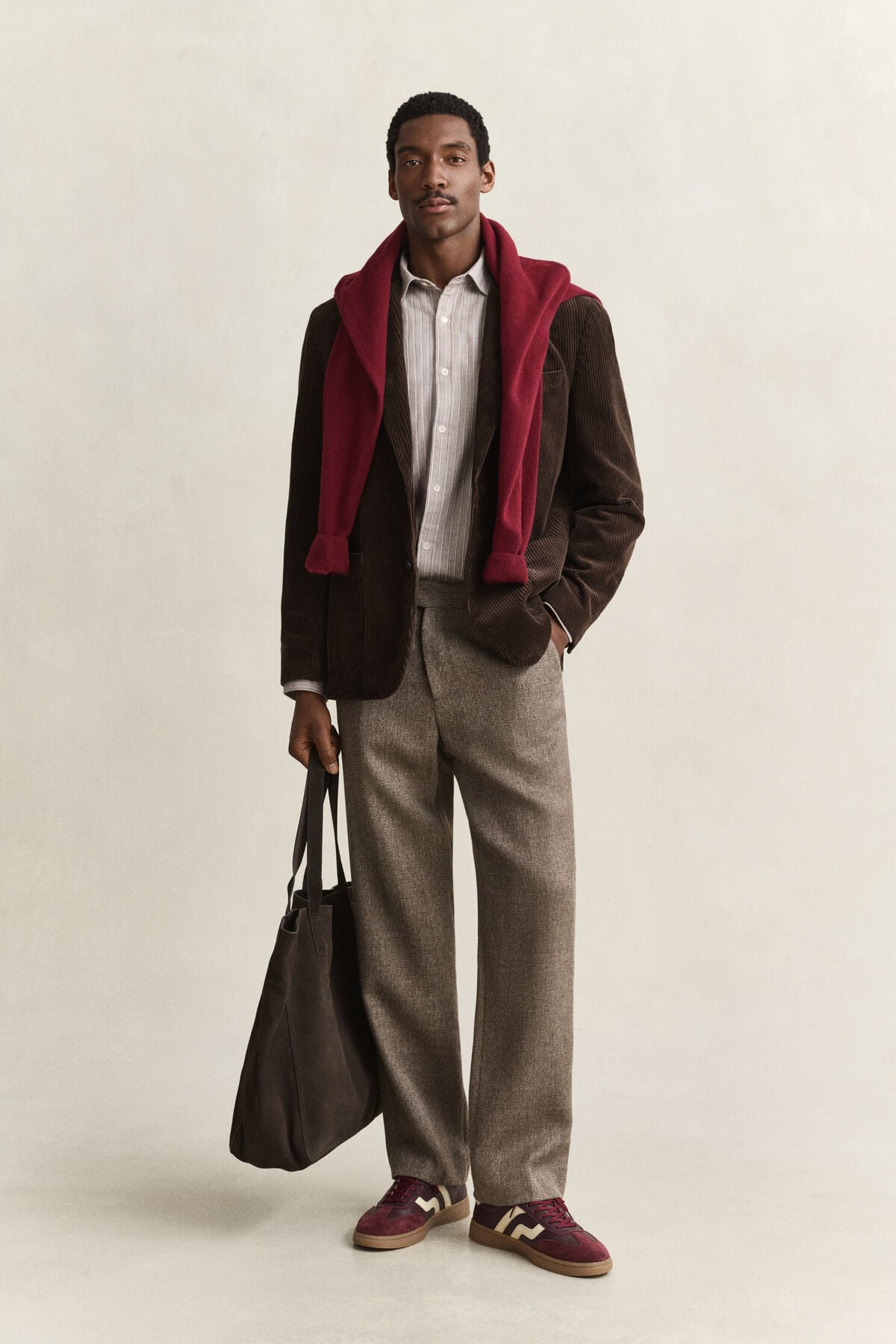 Mélange Wool Pants — FADED TAUPE