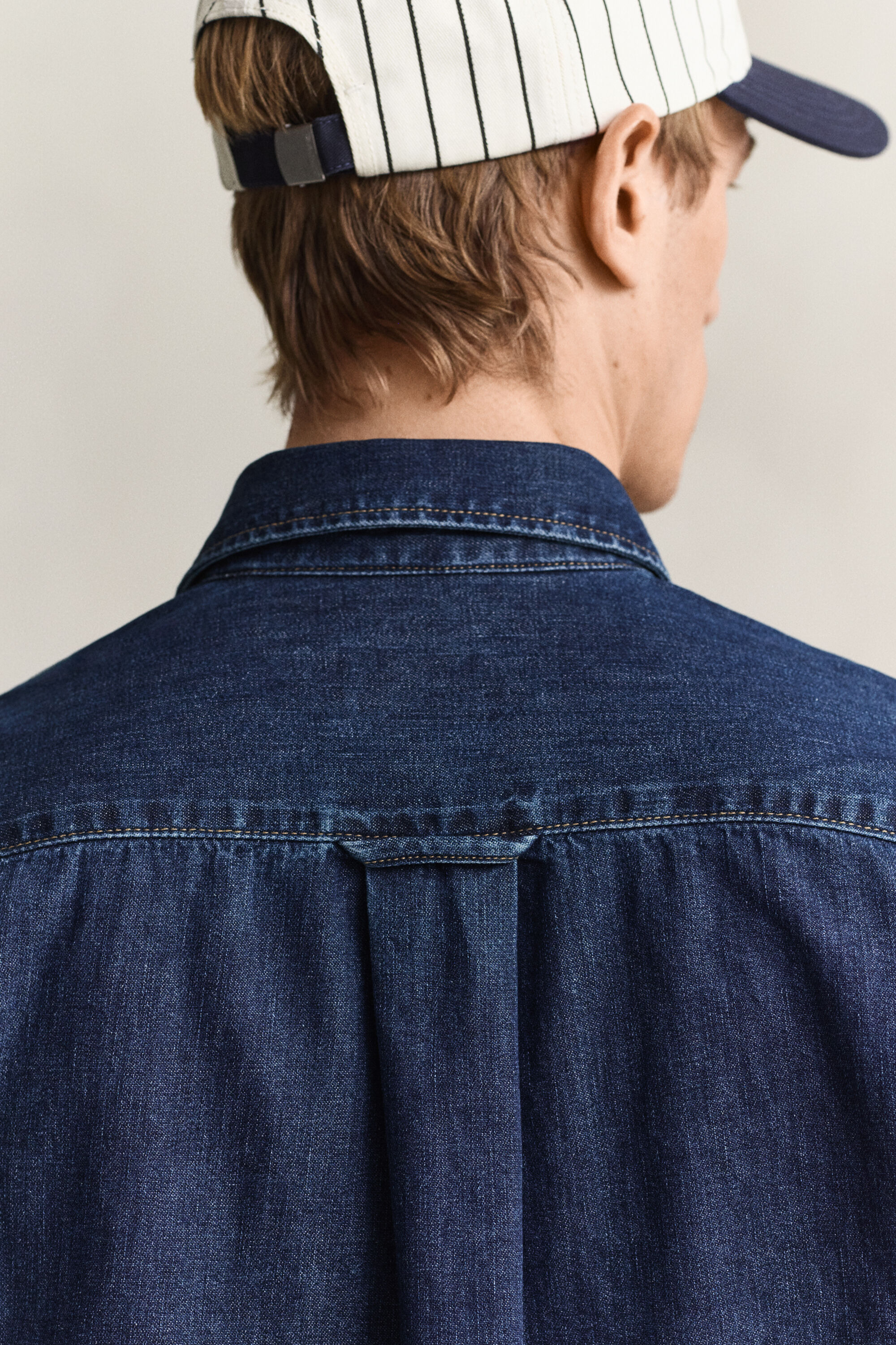 Denim Shirt — DARK BLUE WORN IN