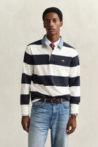 Chambray Collar Striped Heavy Rugger
