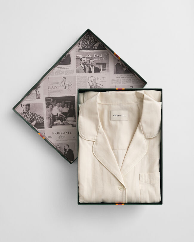 Satin Stripe Pajama Set Gift Box