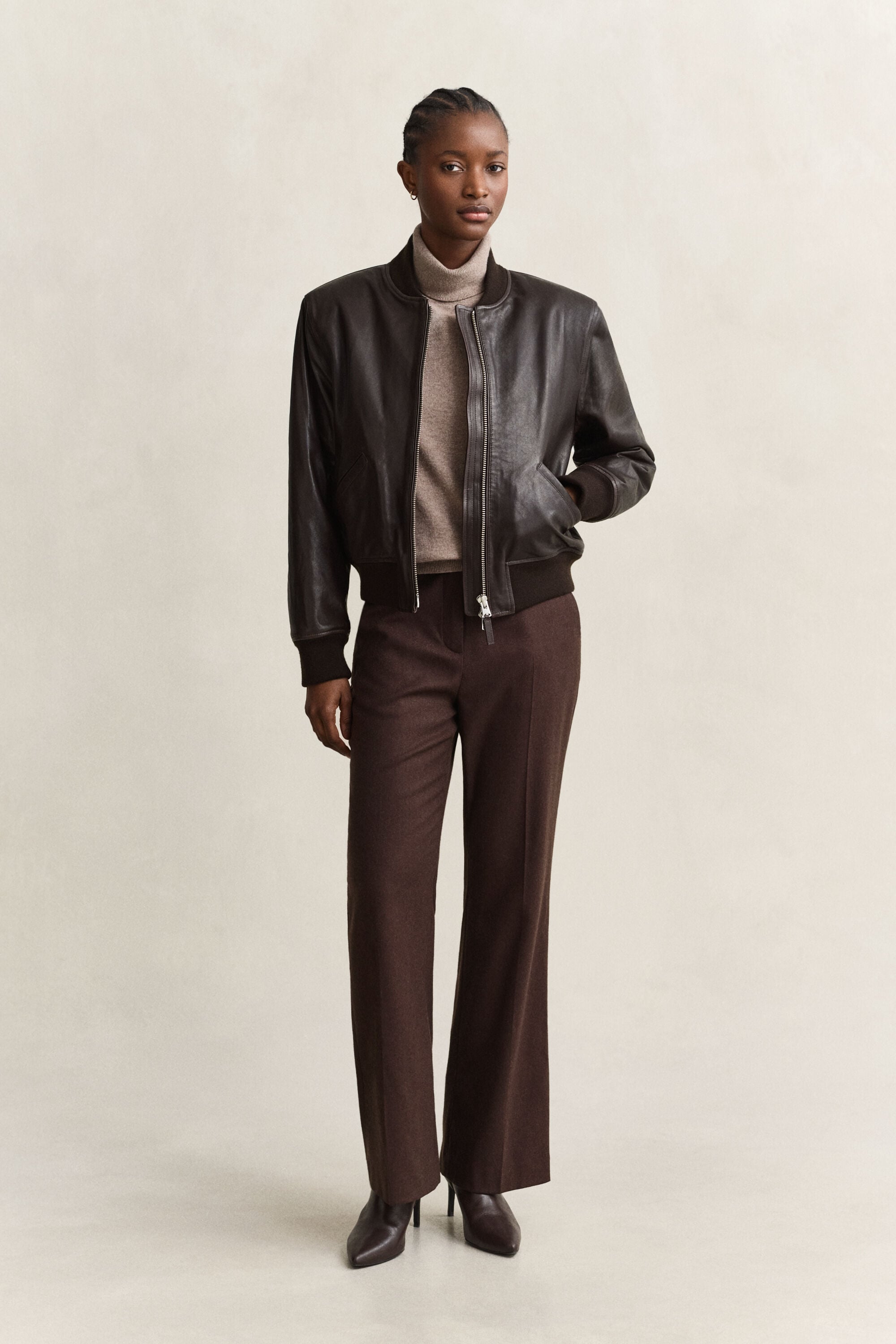 Leather Bomber Jacket