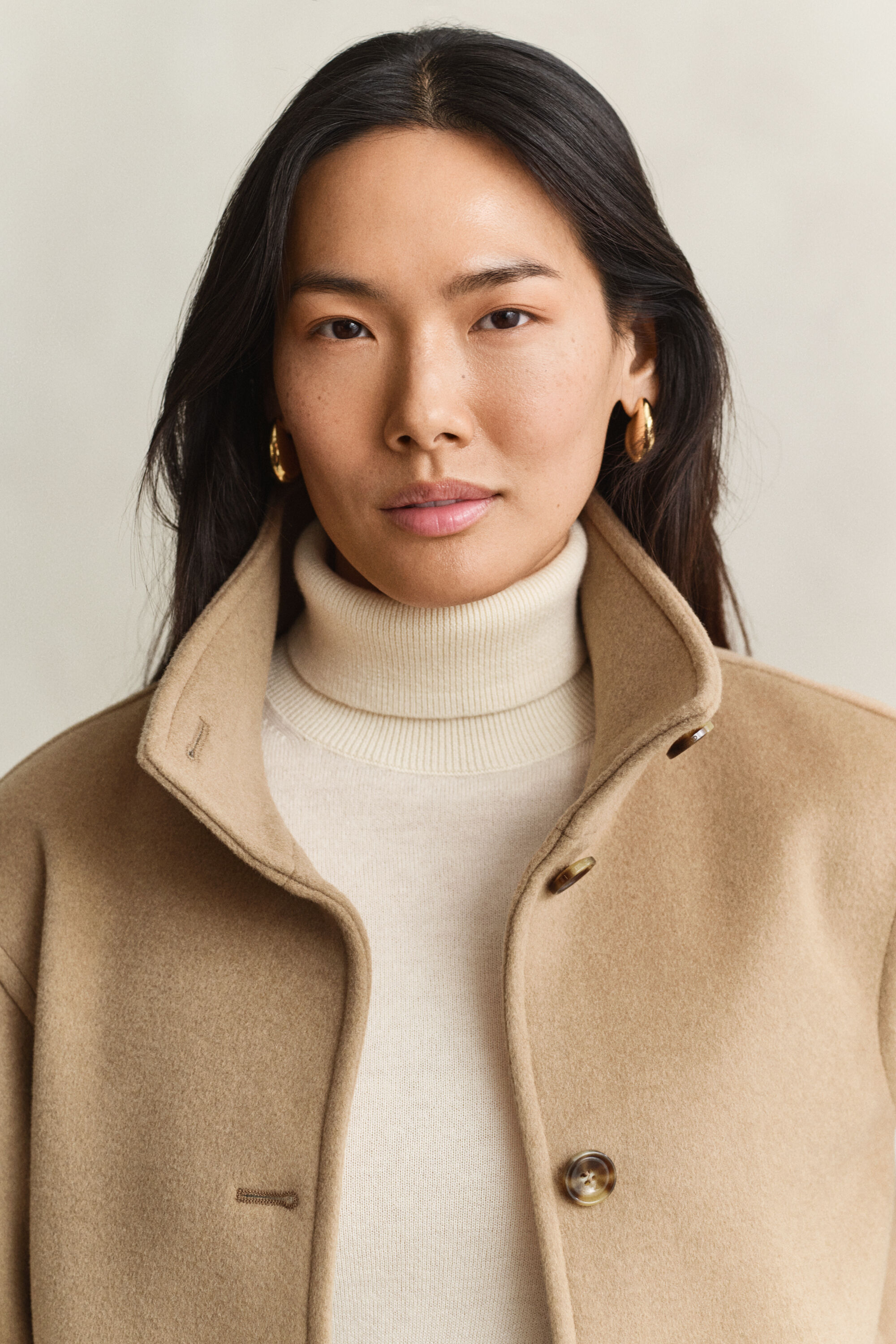 Wool Blend Jacket — WARM KHAKI