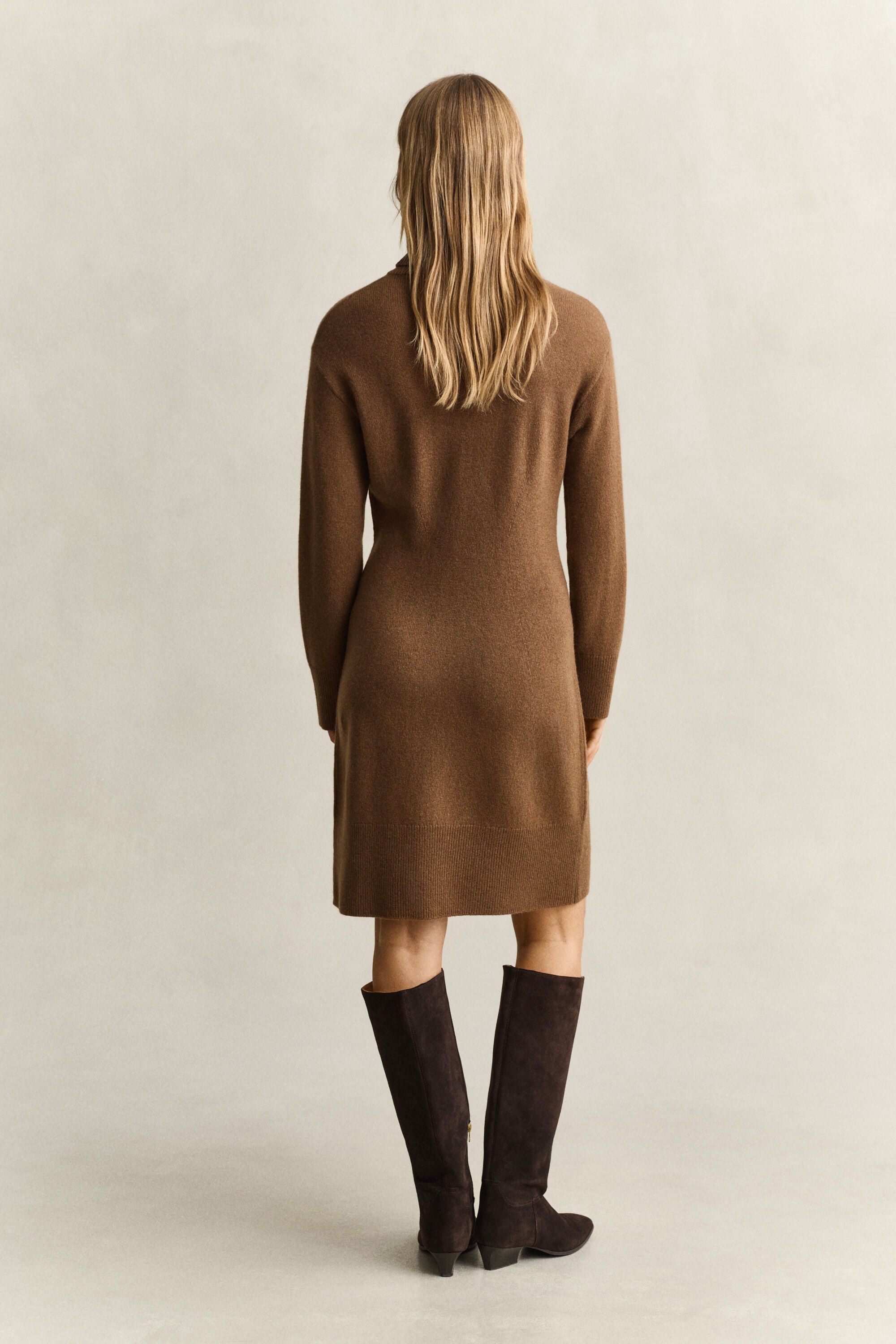 Wool Cashmere Turtleneck Dress
