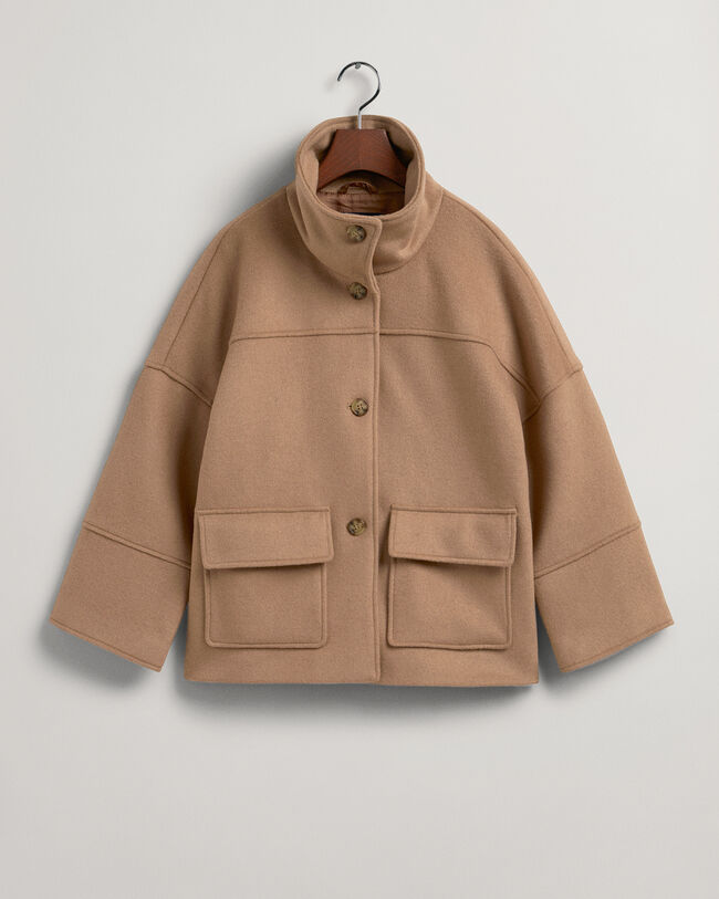 Wool Blend Cropped Jacket