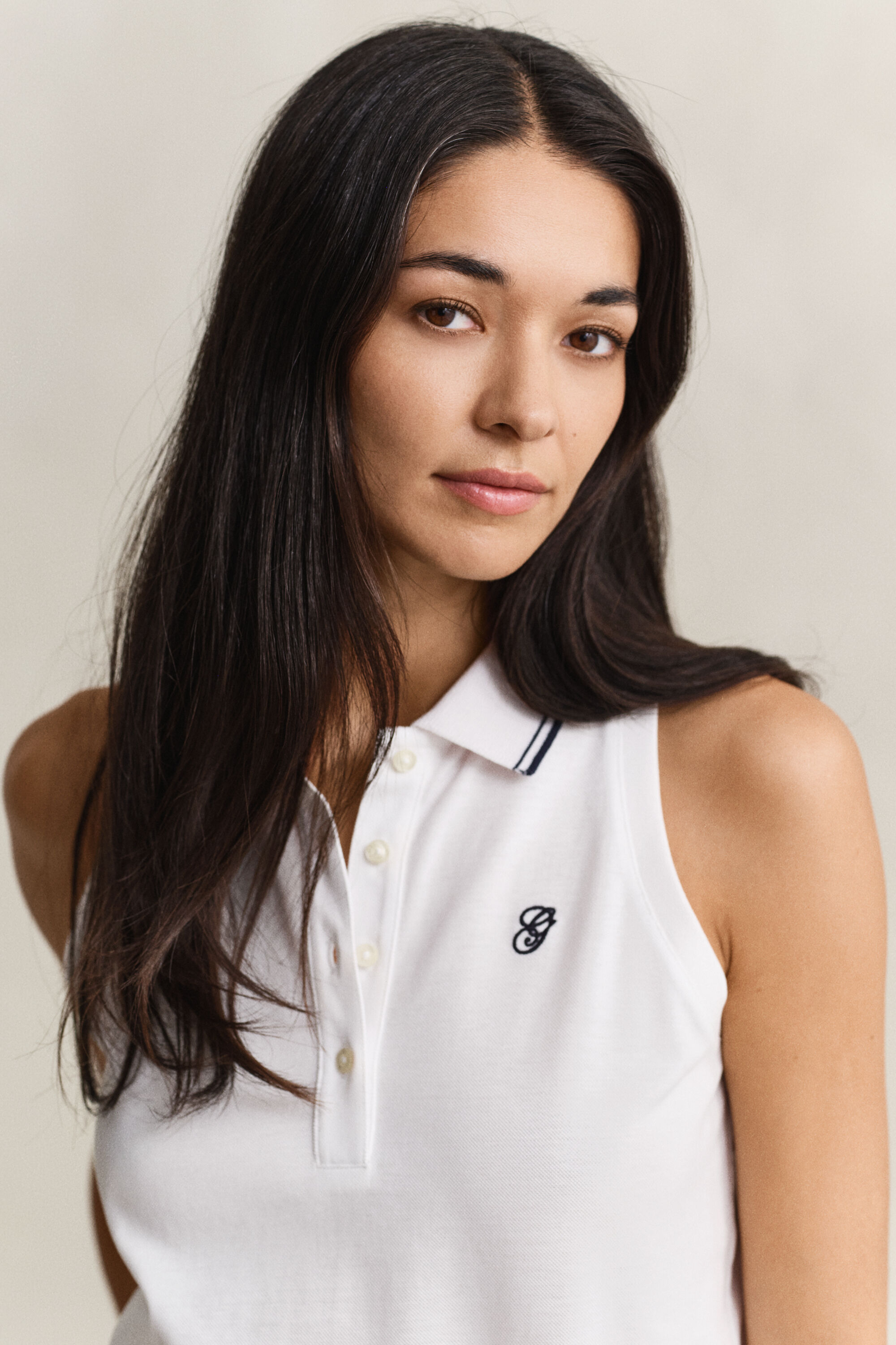 Sleeveless Piqué Polo Shirt