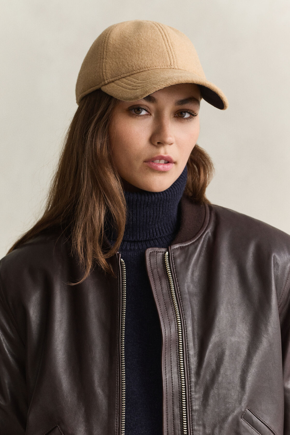 Melton Cap — WARM KHAKI