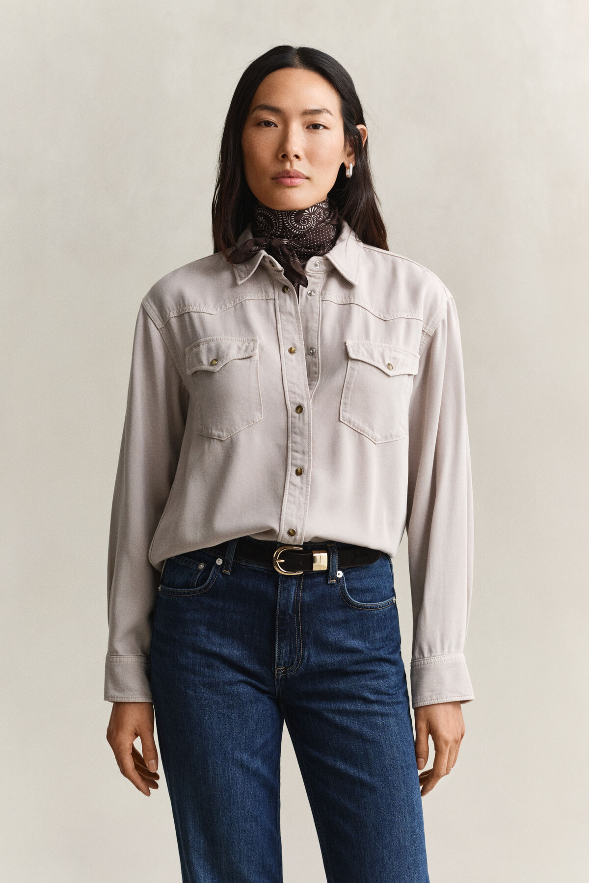 Denim Twill Ranger Shirt — CLAY BEIGE
