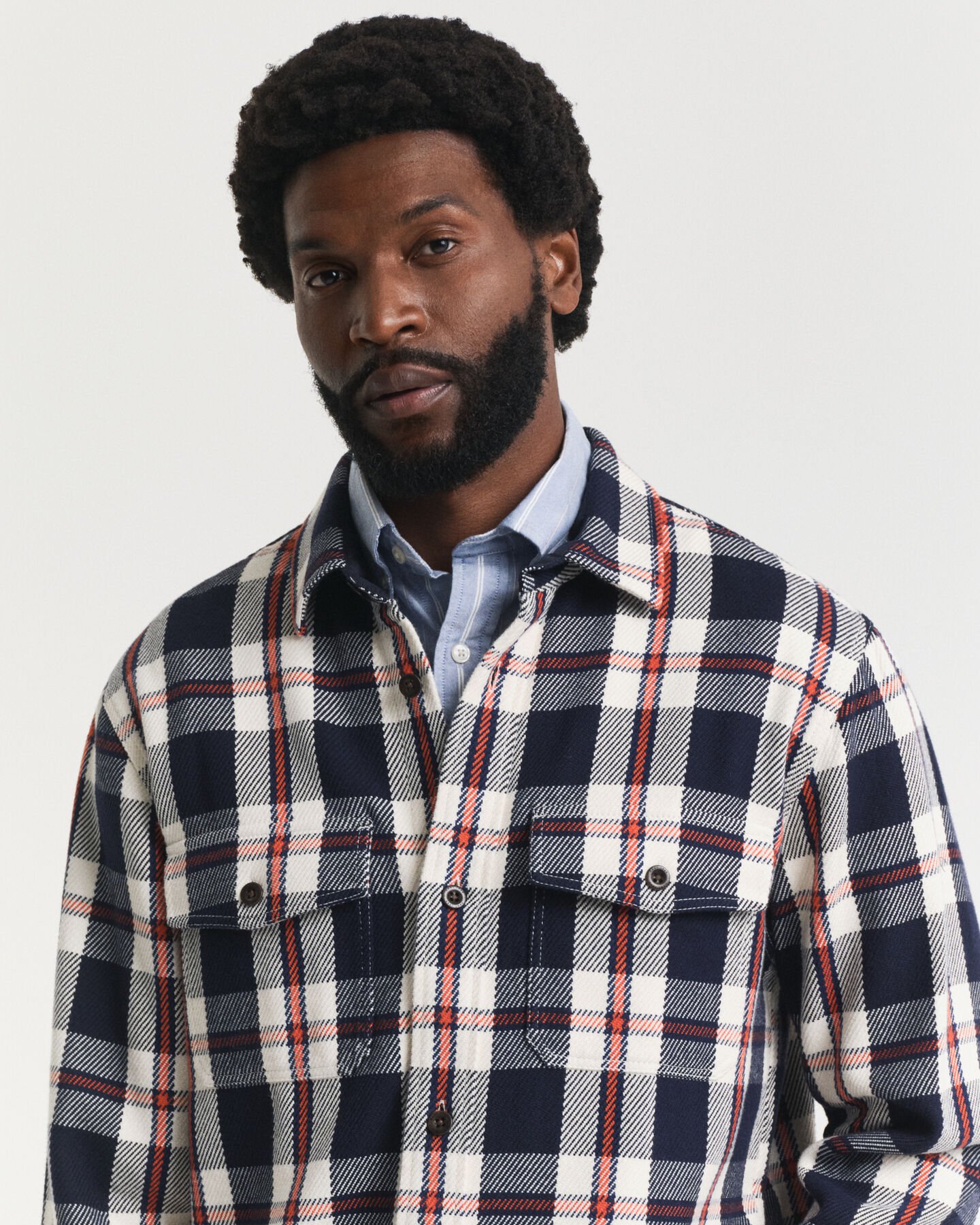 Checked Heavy Twill Overshirt