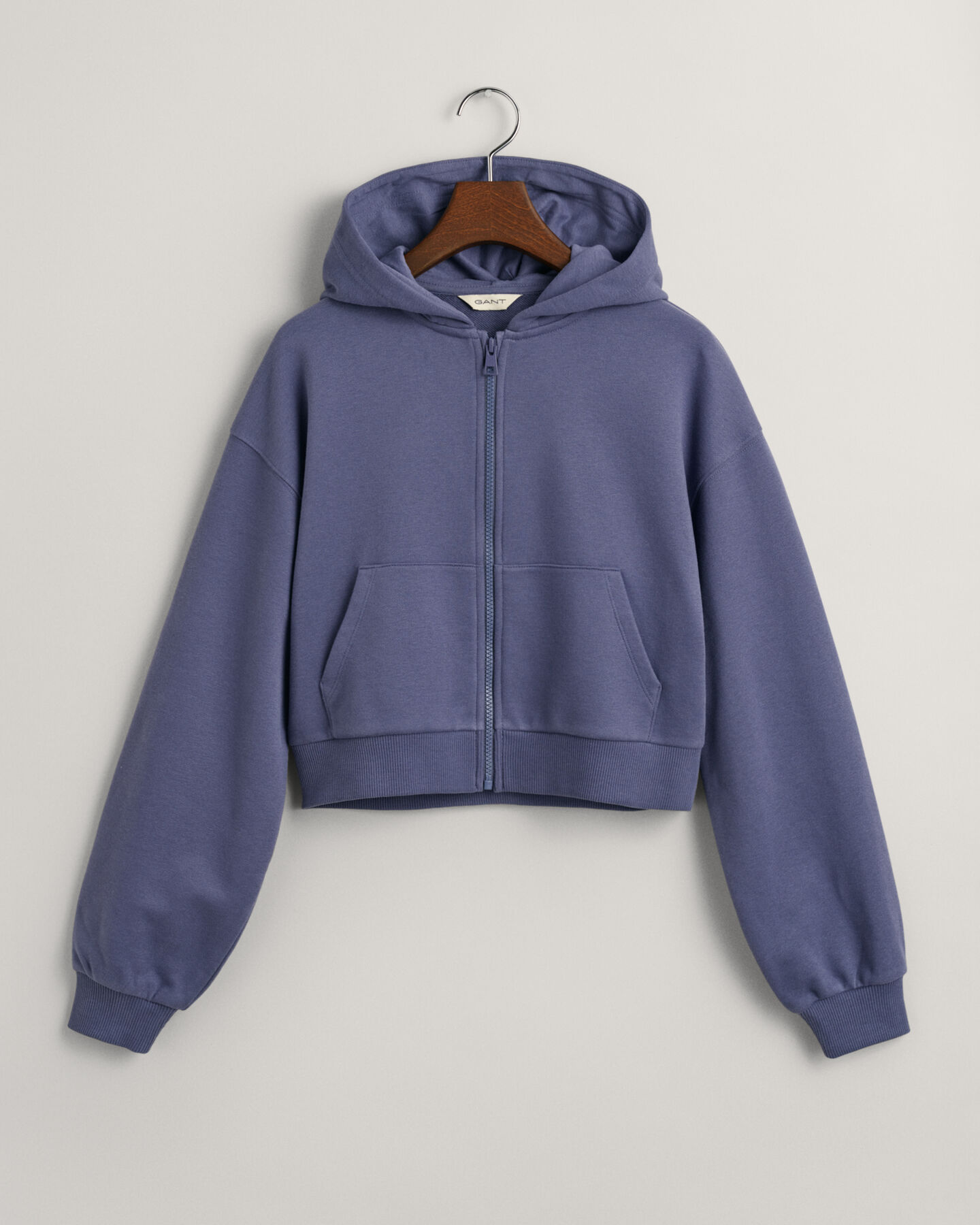 Teen Girls Script Graphic Cropped Zip Hoodie