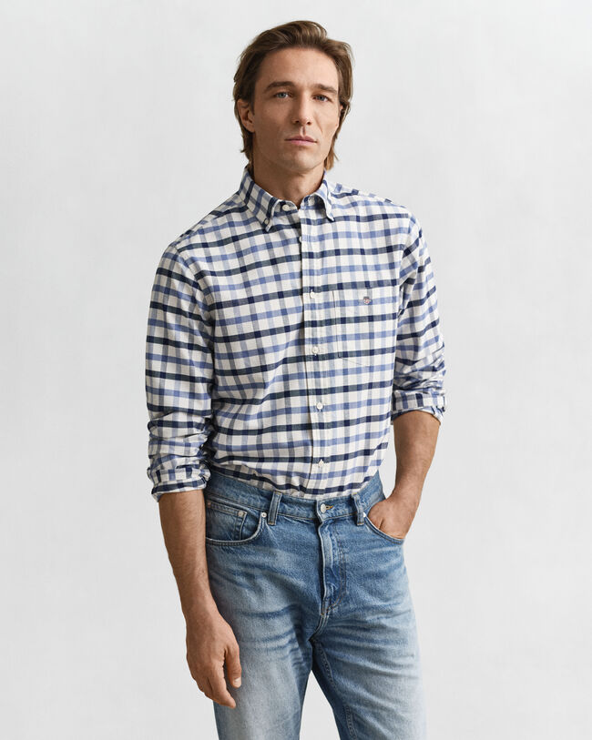 Regular Fit Checked Oxford Shirt