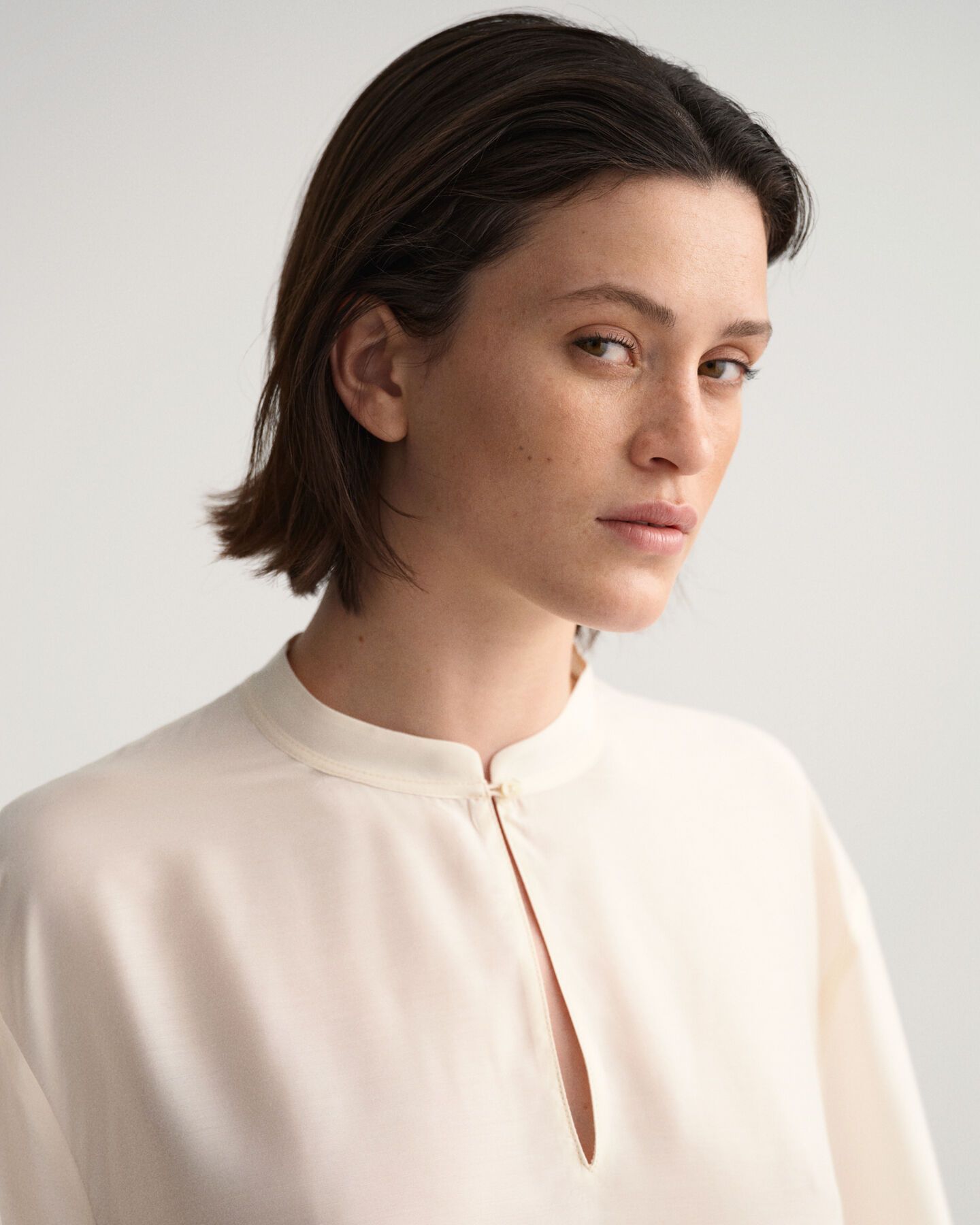 Lyocell Silk Popover Blouse