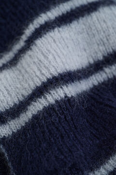 Striped Mohair Scarf — EVENING BLUE 2
