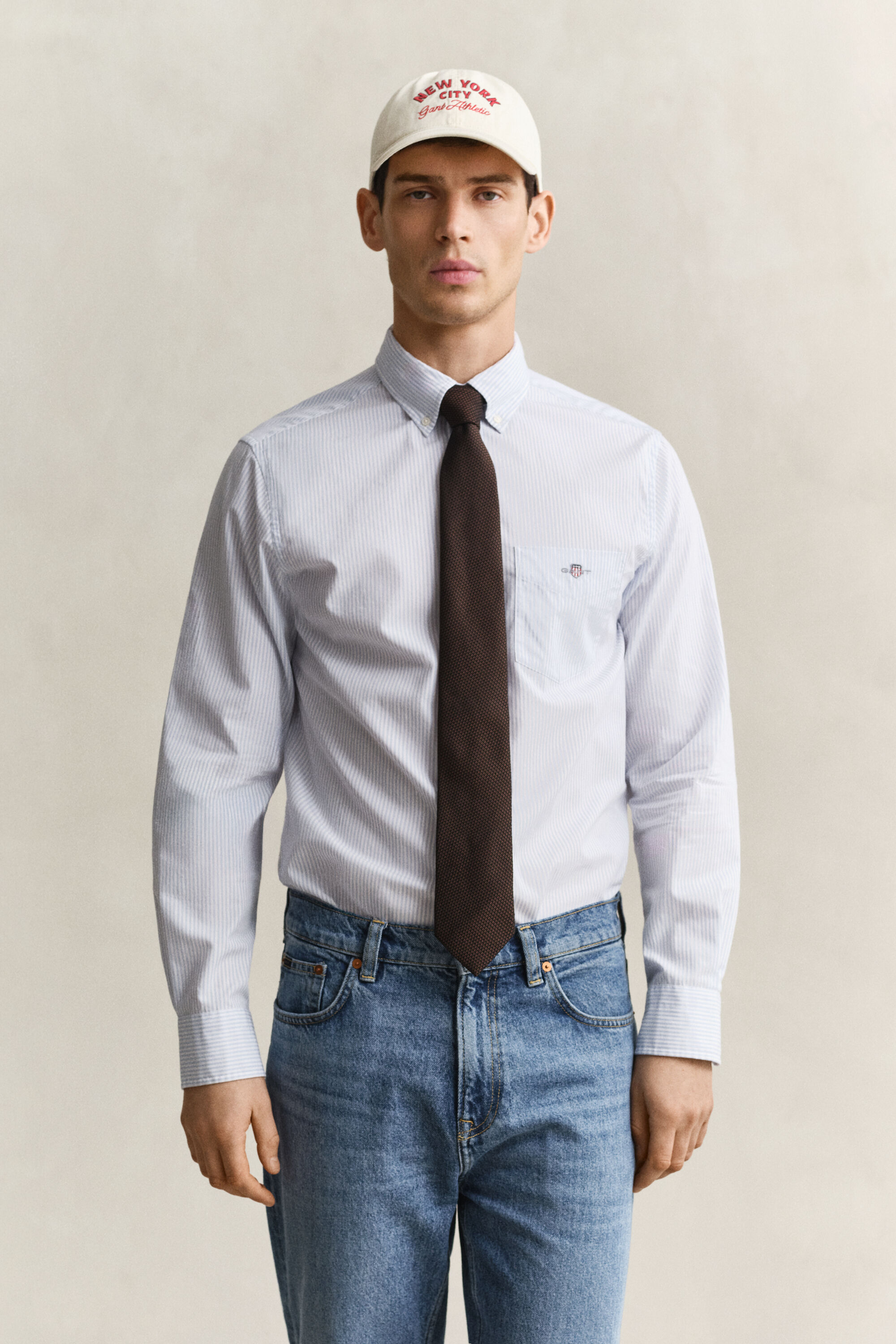 Classic Regular Striped Poplin Shirt
