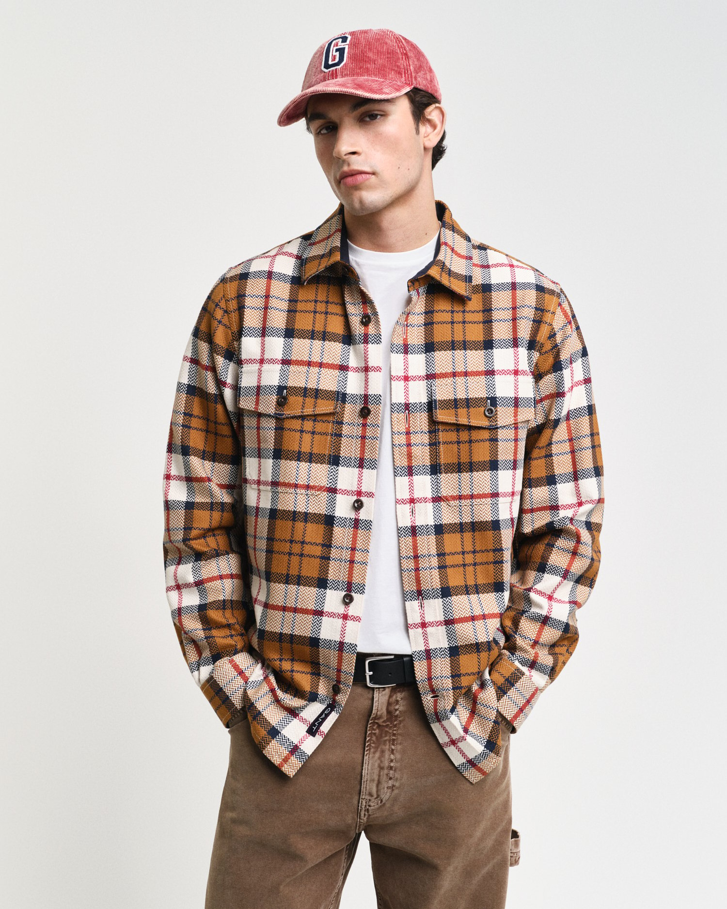 Checked Herringbone Overshirt - GANT