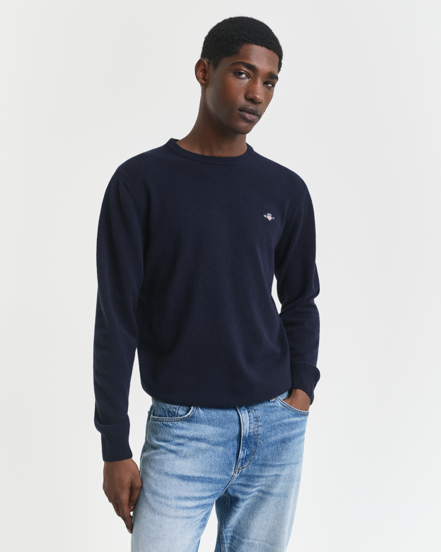 Superfine Lambswool Crew Neck Sweater - GANT
