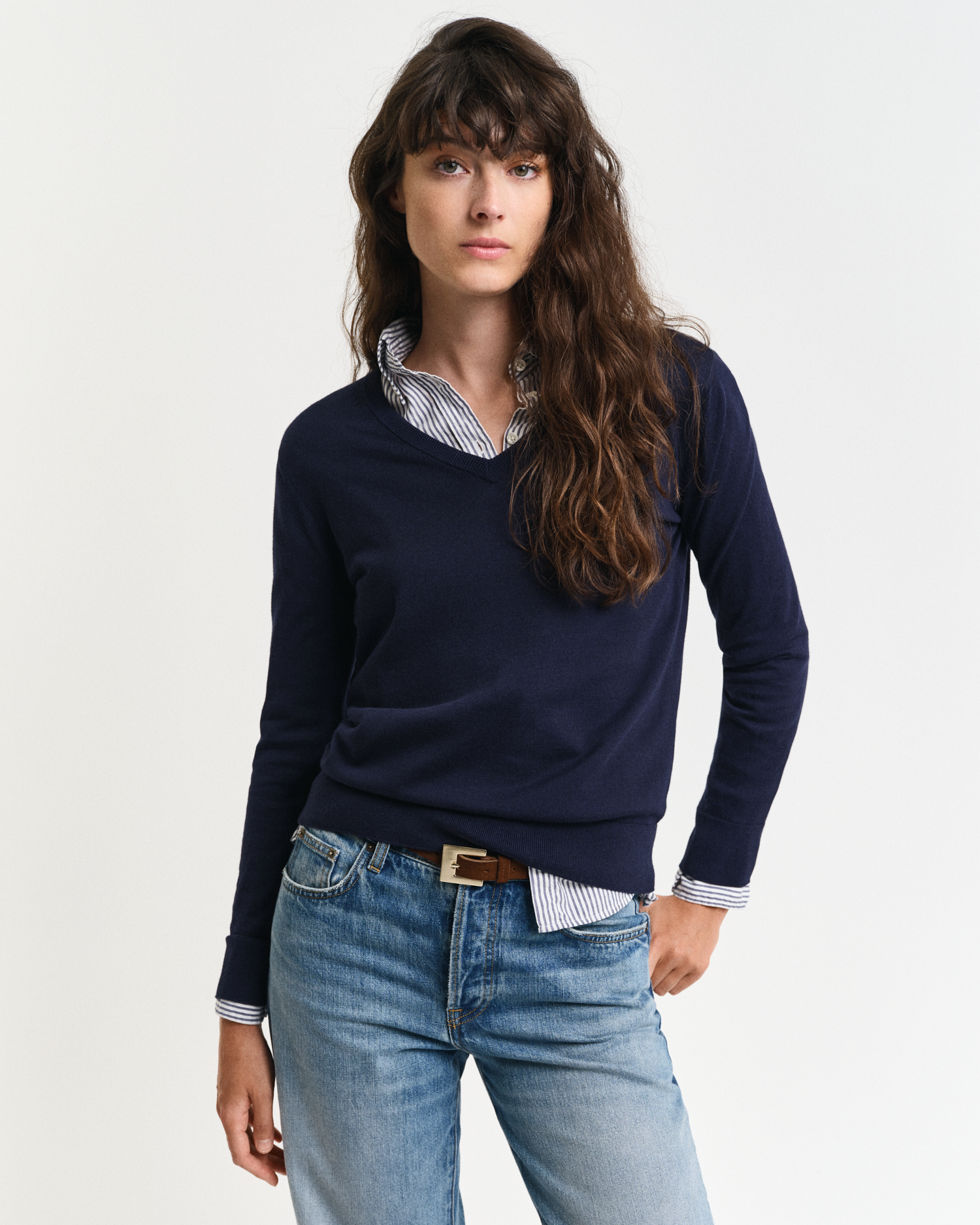 Fine Knit V-Neck Sweater - GANT