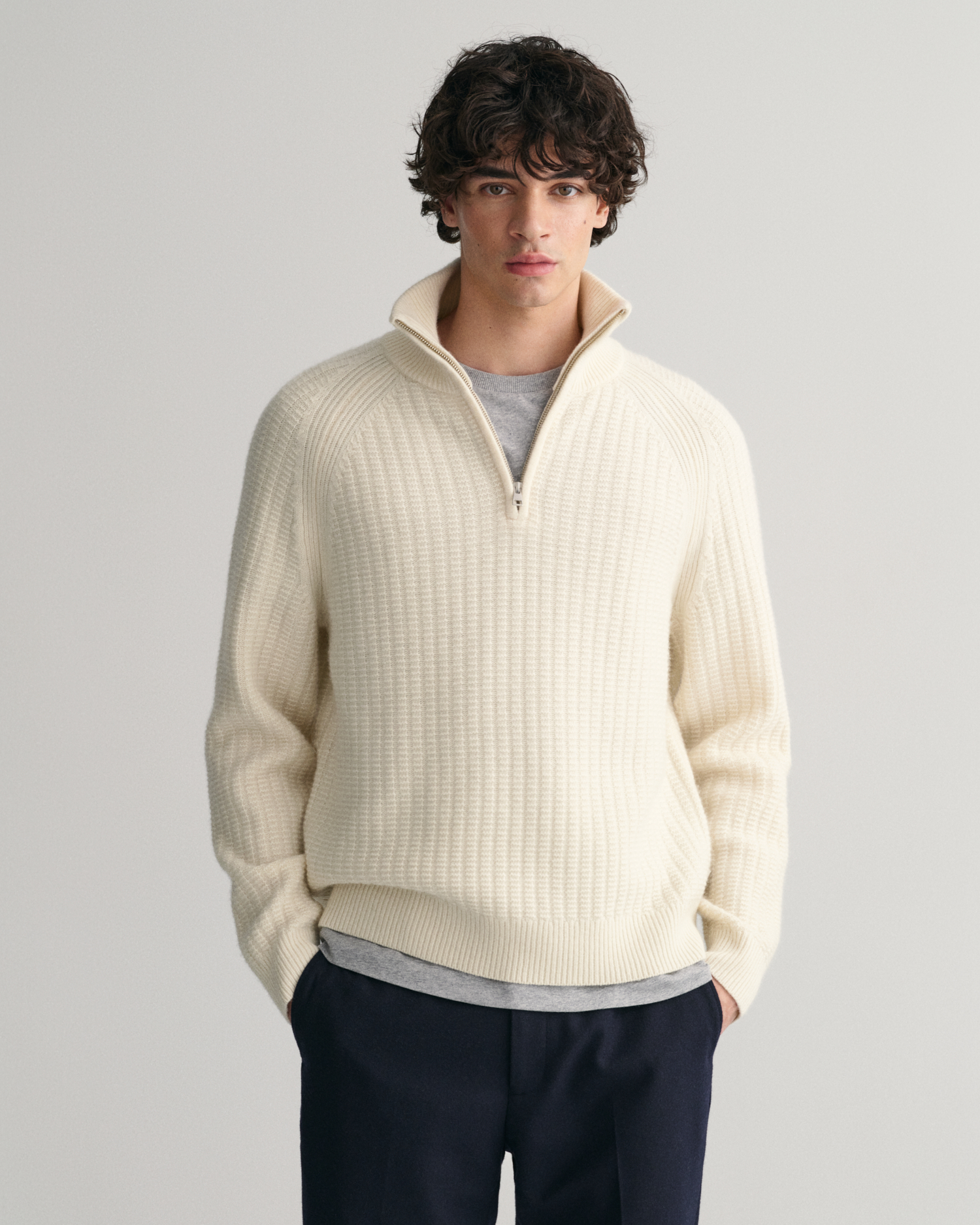 Textured Half-Zip Sweater - GANT