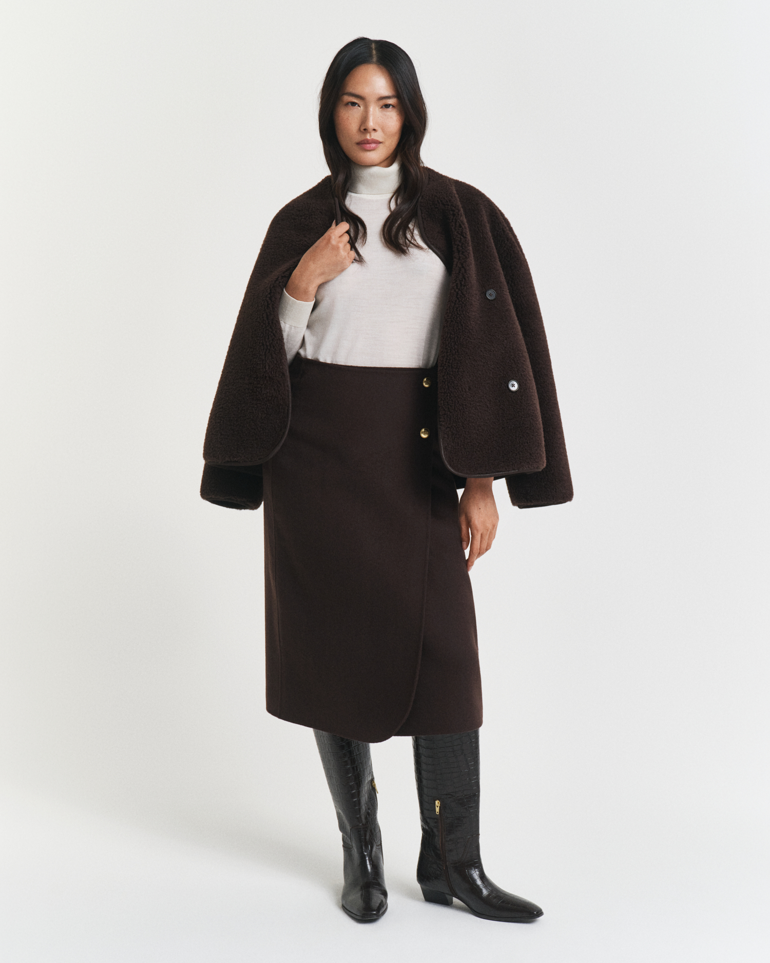 Midi Handstitched Wrap Skirt - GANT