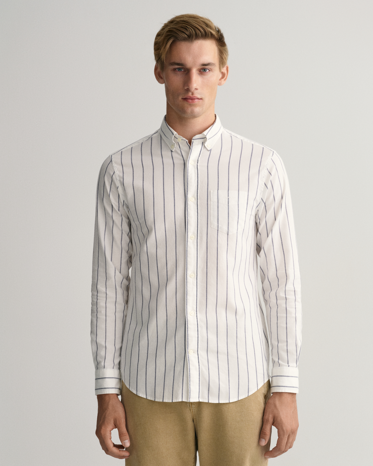 Regular Fit Striped Oxford Shirt - GANT