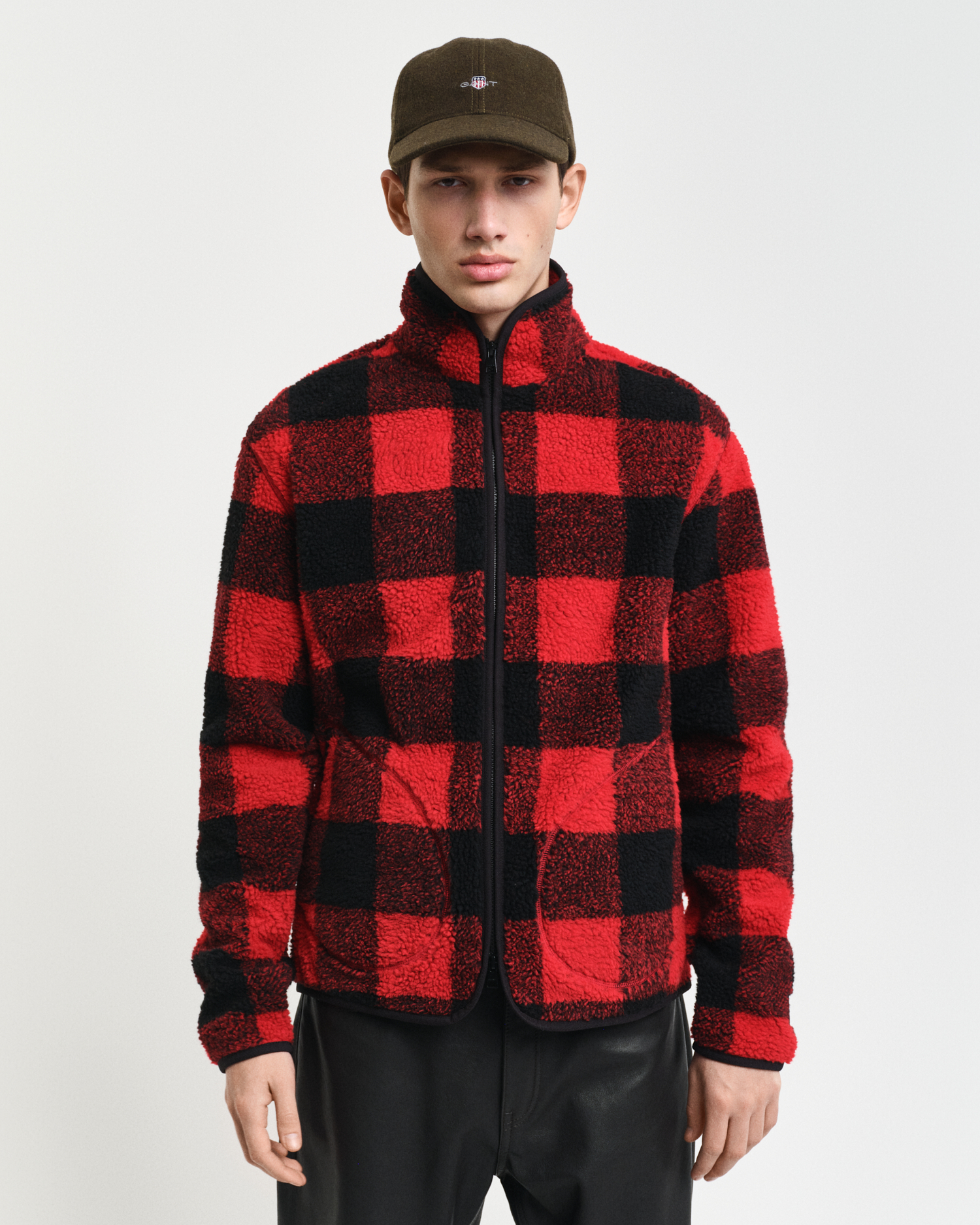 PG 赤黒チェック柄 フルジップジャケット Sites-Gant-US-Site