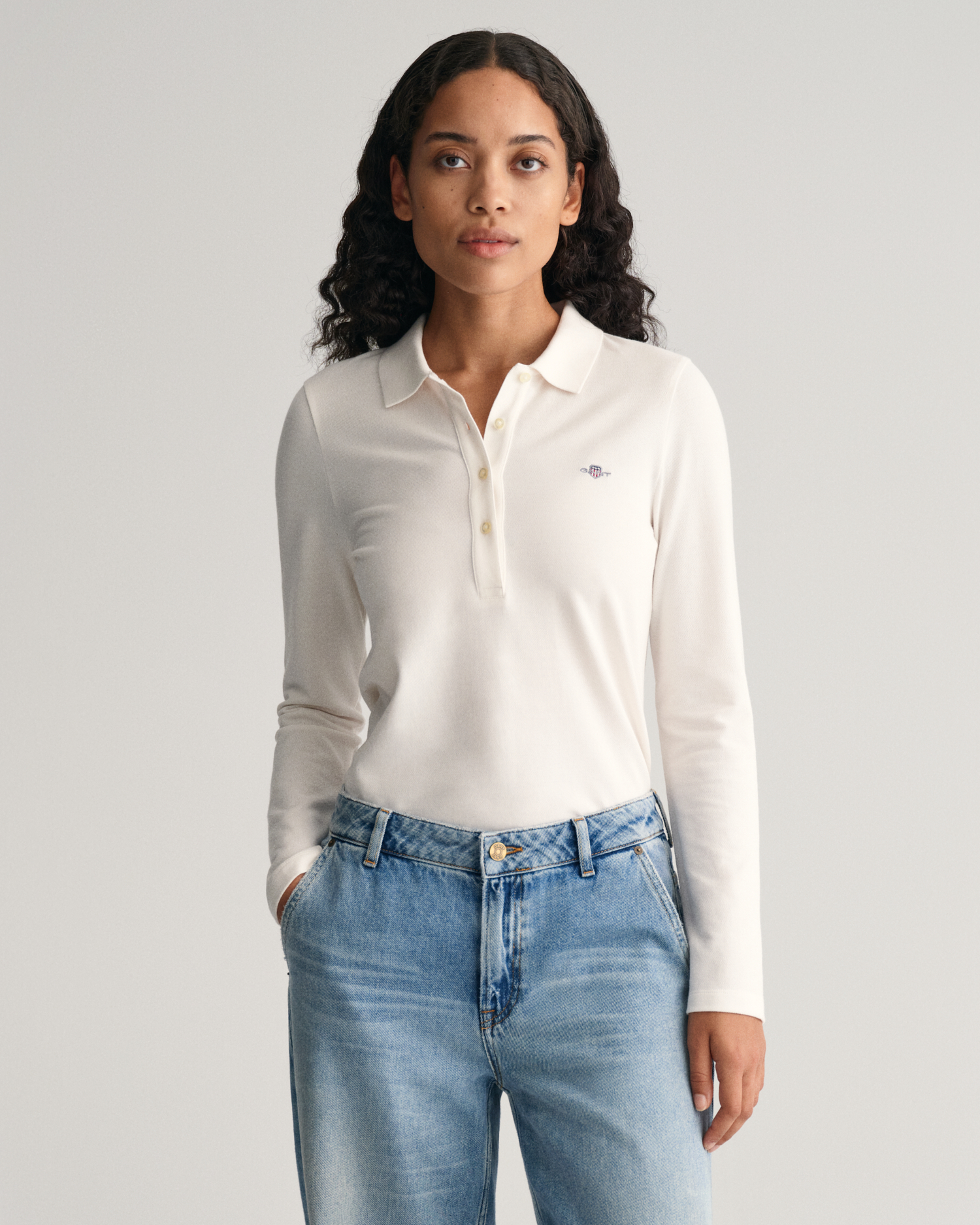 GANT - Piqué Polo Sleeve Shield Shirt Long