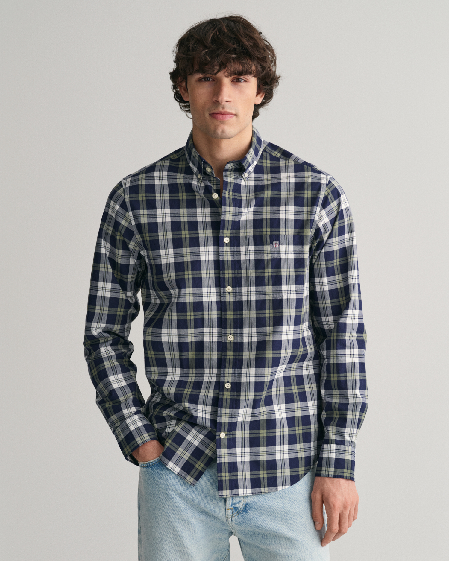 Regular Fit Checked Poplin Shirt