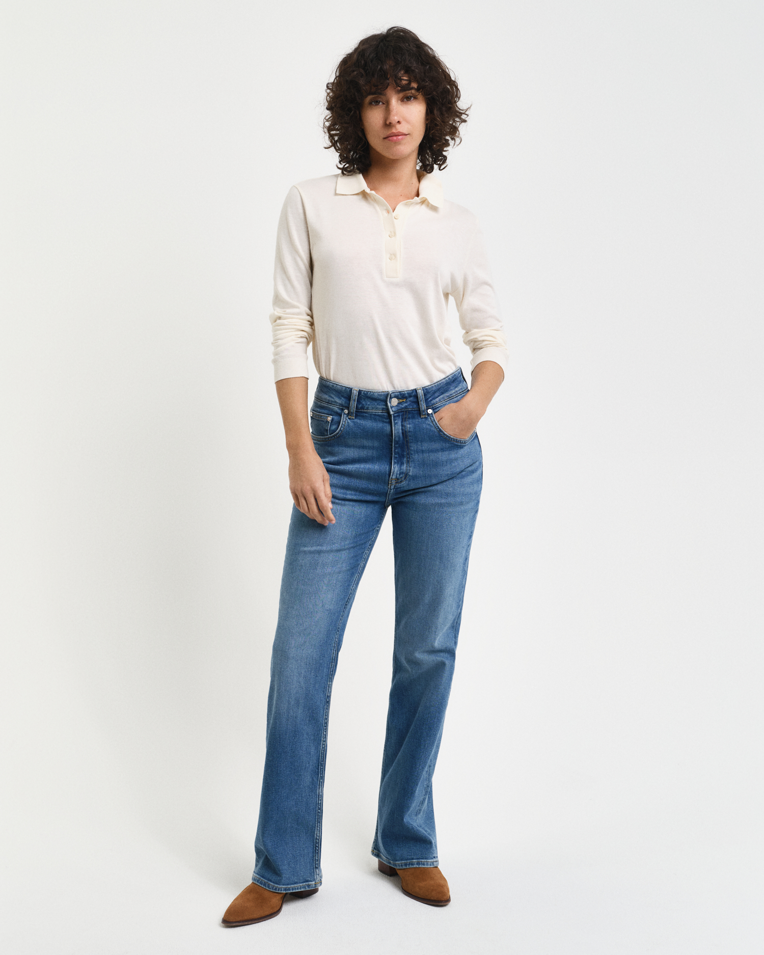 パンツ CANTATE 23SSCA Denim Flare Trousers W28 Denim Flare