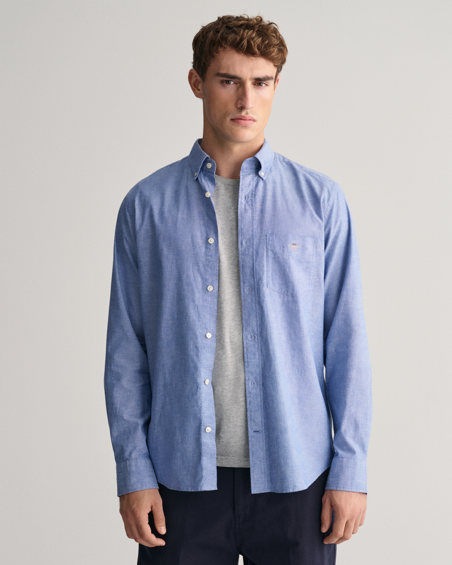 Regular Fit Cotton Linen Shirt - GANT