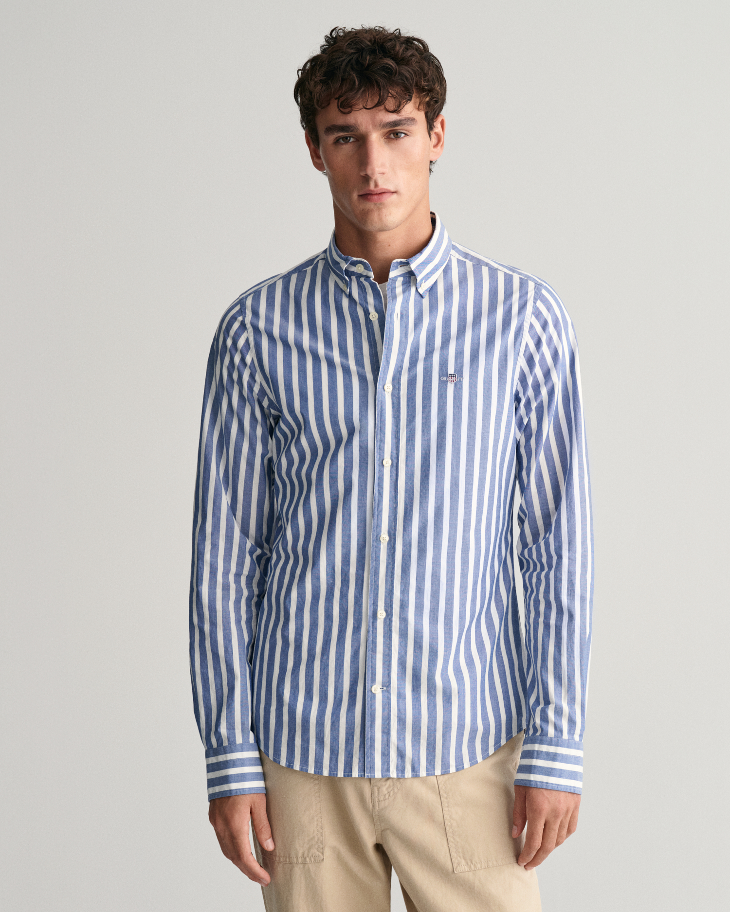 Regular Fit Wide Striped Poplin Shirt - GANT