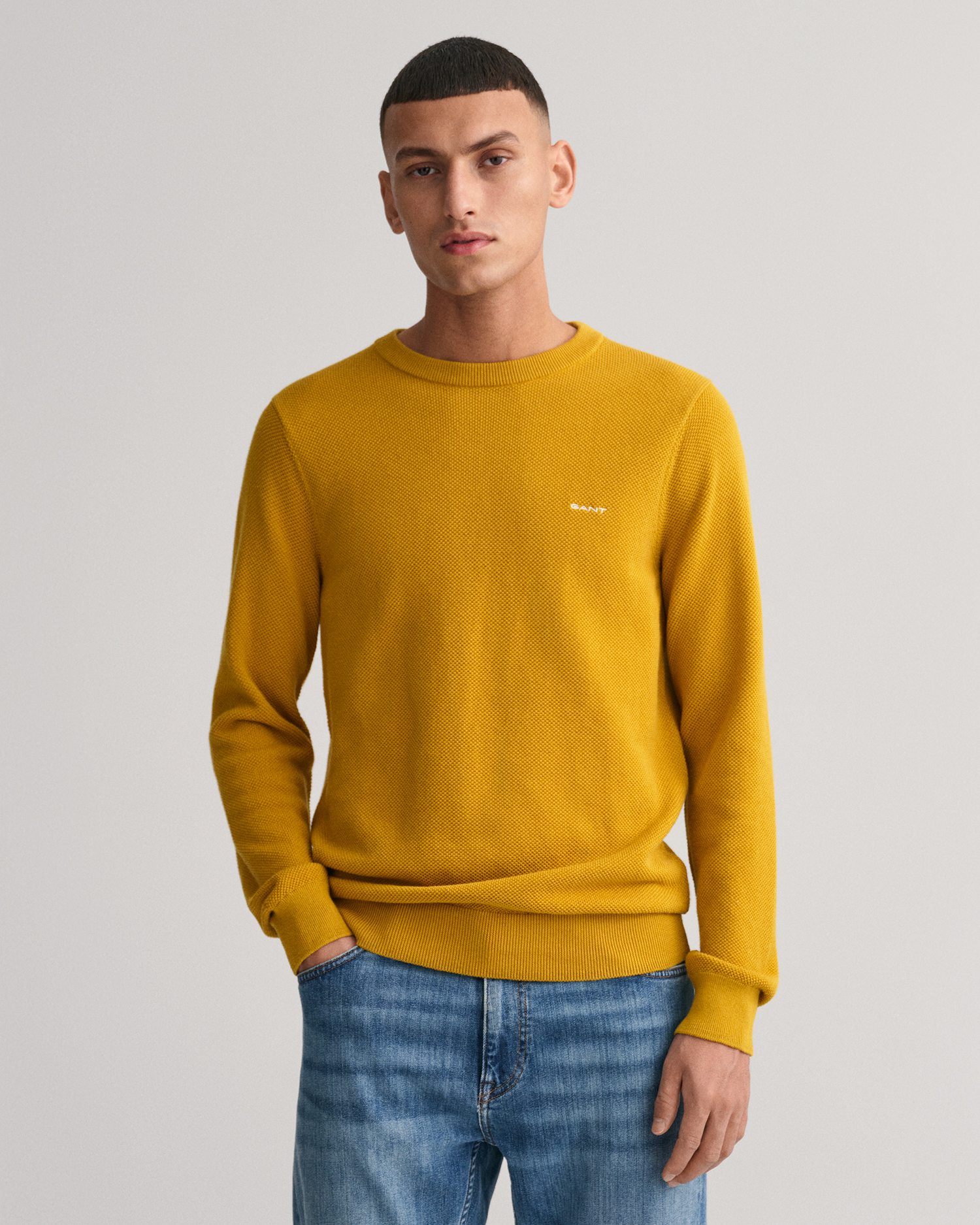 Mustard crew 2024 neck sweater