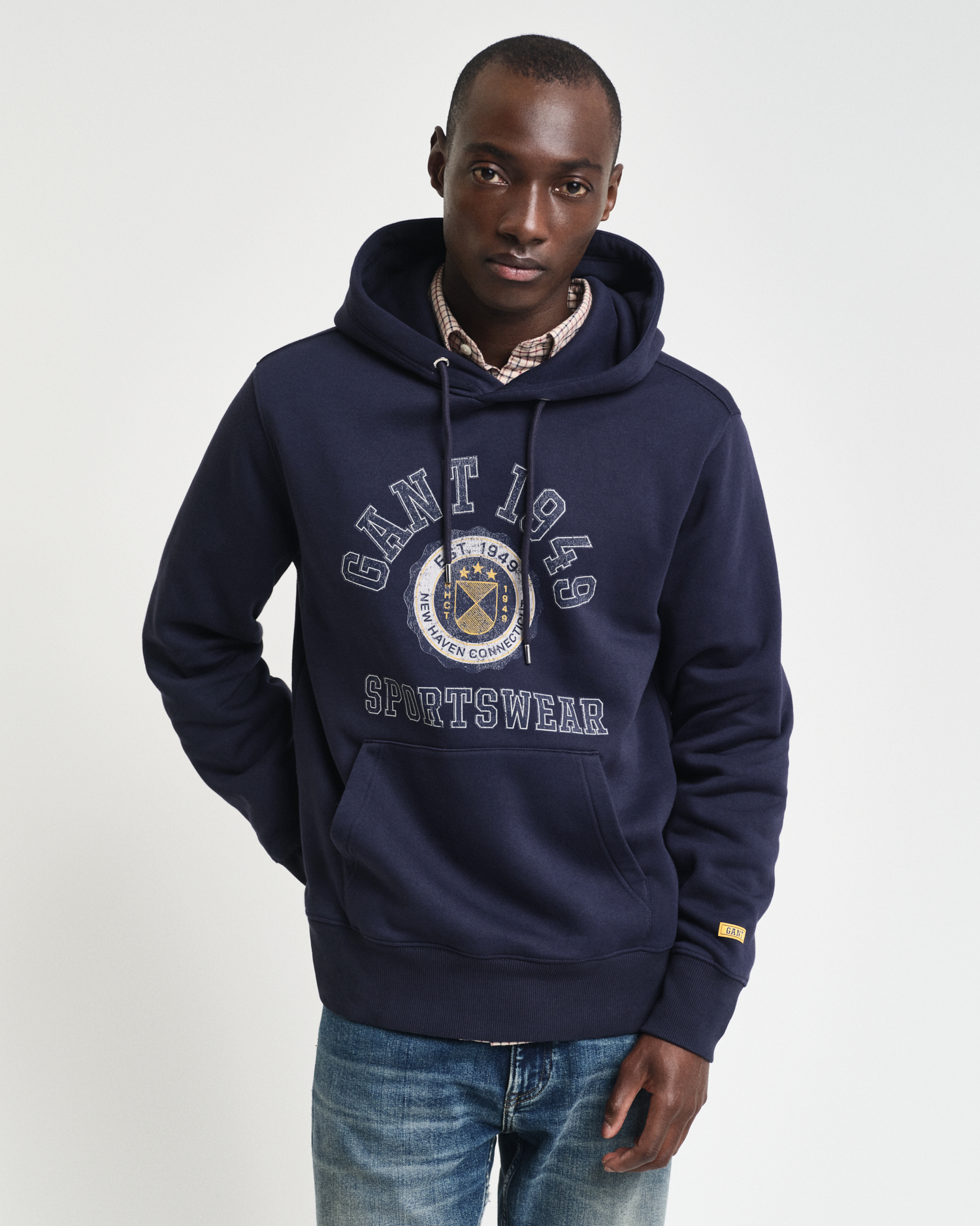 Gant navy hoodie best sale