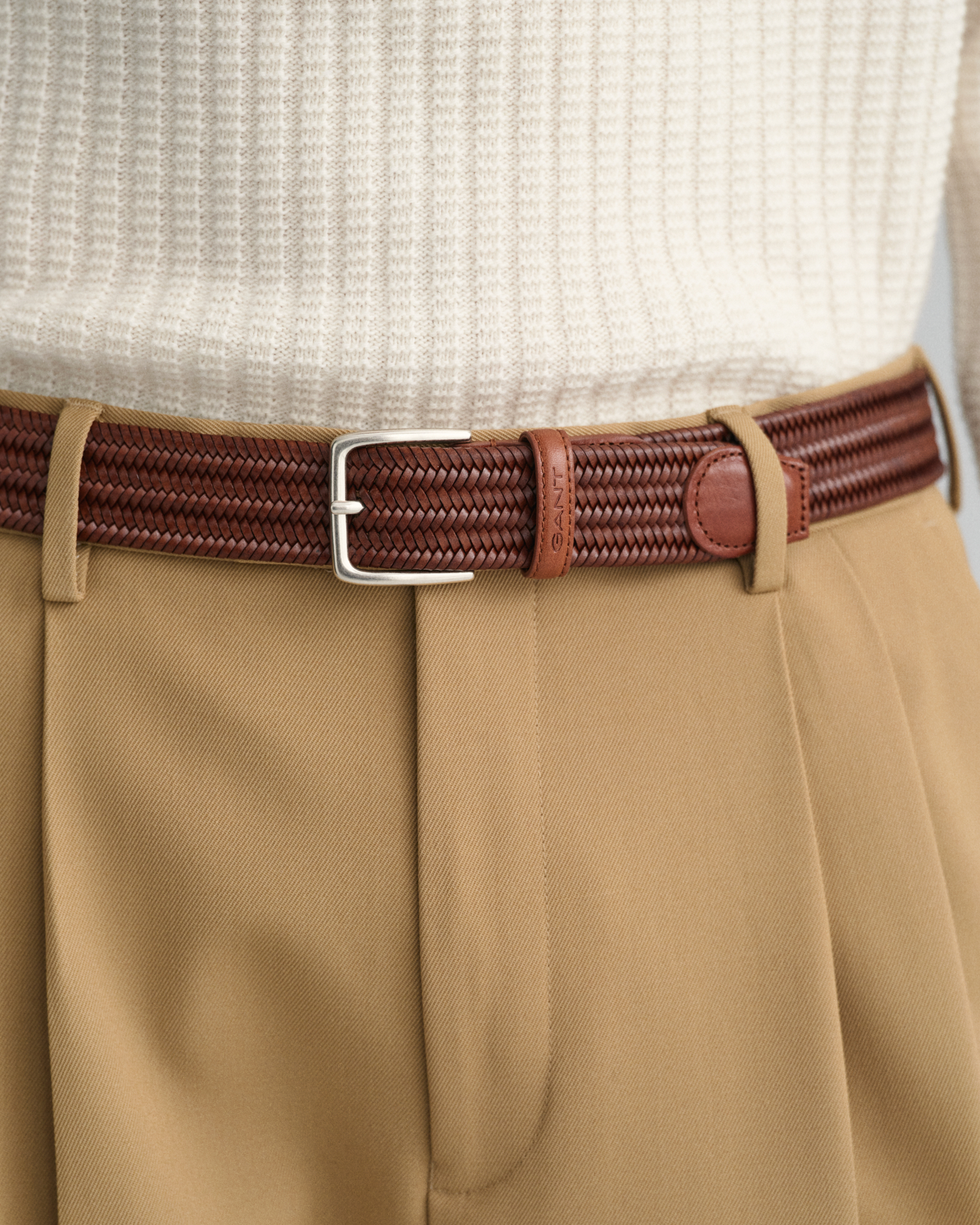 Braided Elastic Leather Belt - GANT