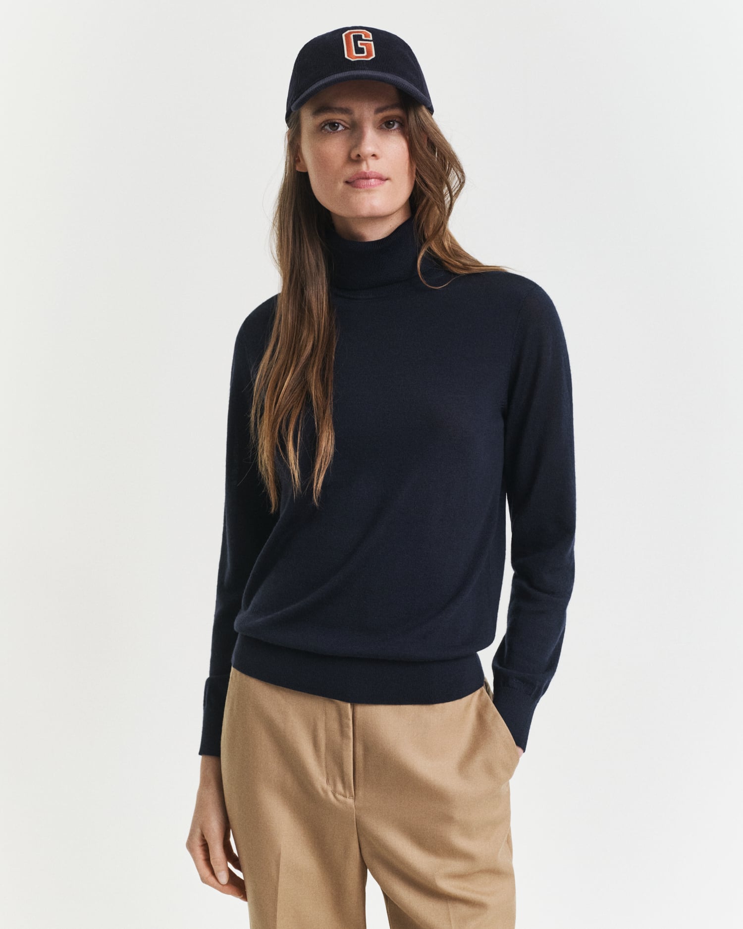 Gant Extra Fine Merino Wool Turtleneck Sweater In Blue