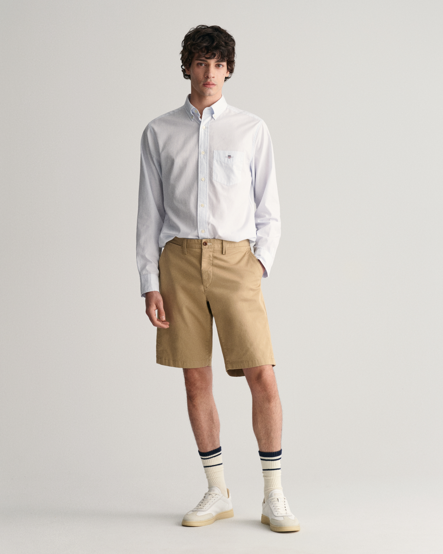 INSPI Twill Shorts Olive for Men with Side Pockets Drawstring Korean A