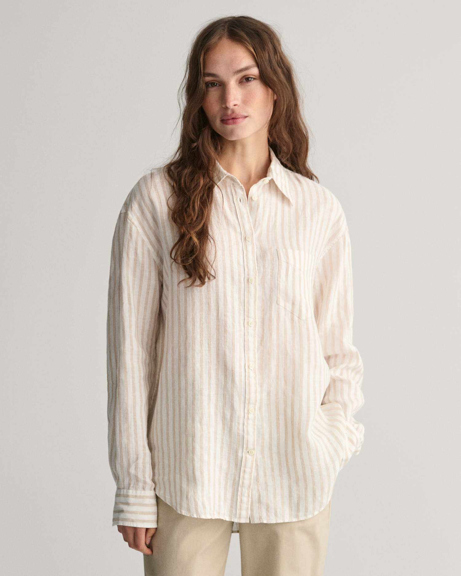 Go Getter Linen Shirt - Stripe Linen