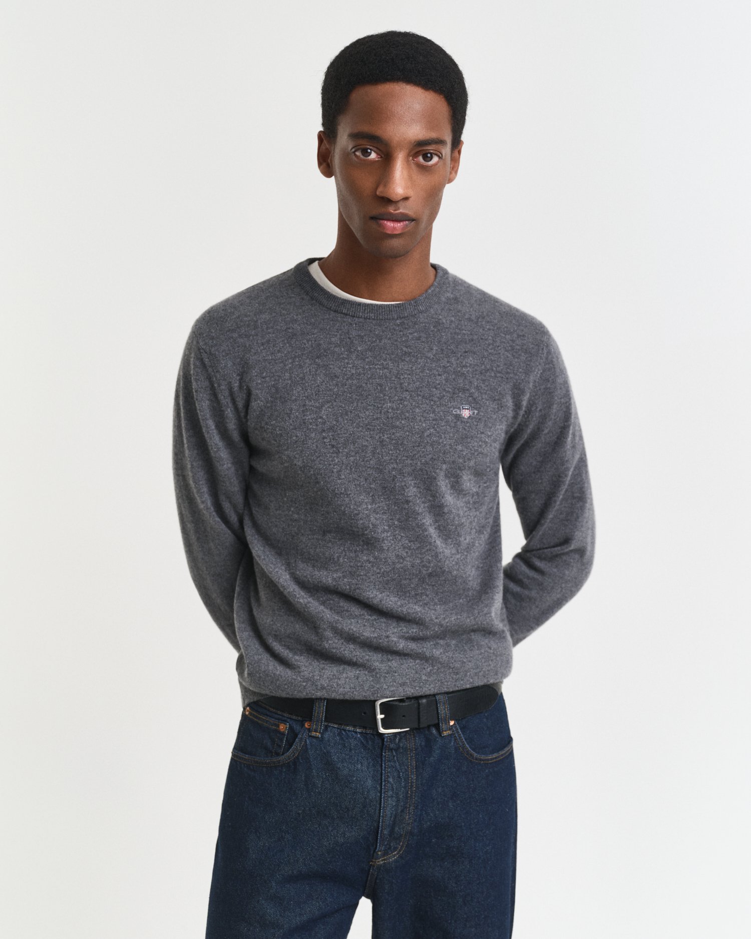 Superfine Lambswool Crew Neck Sweater - GANT