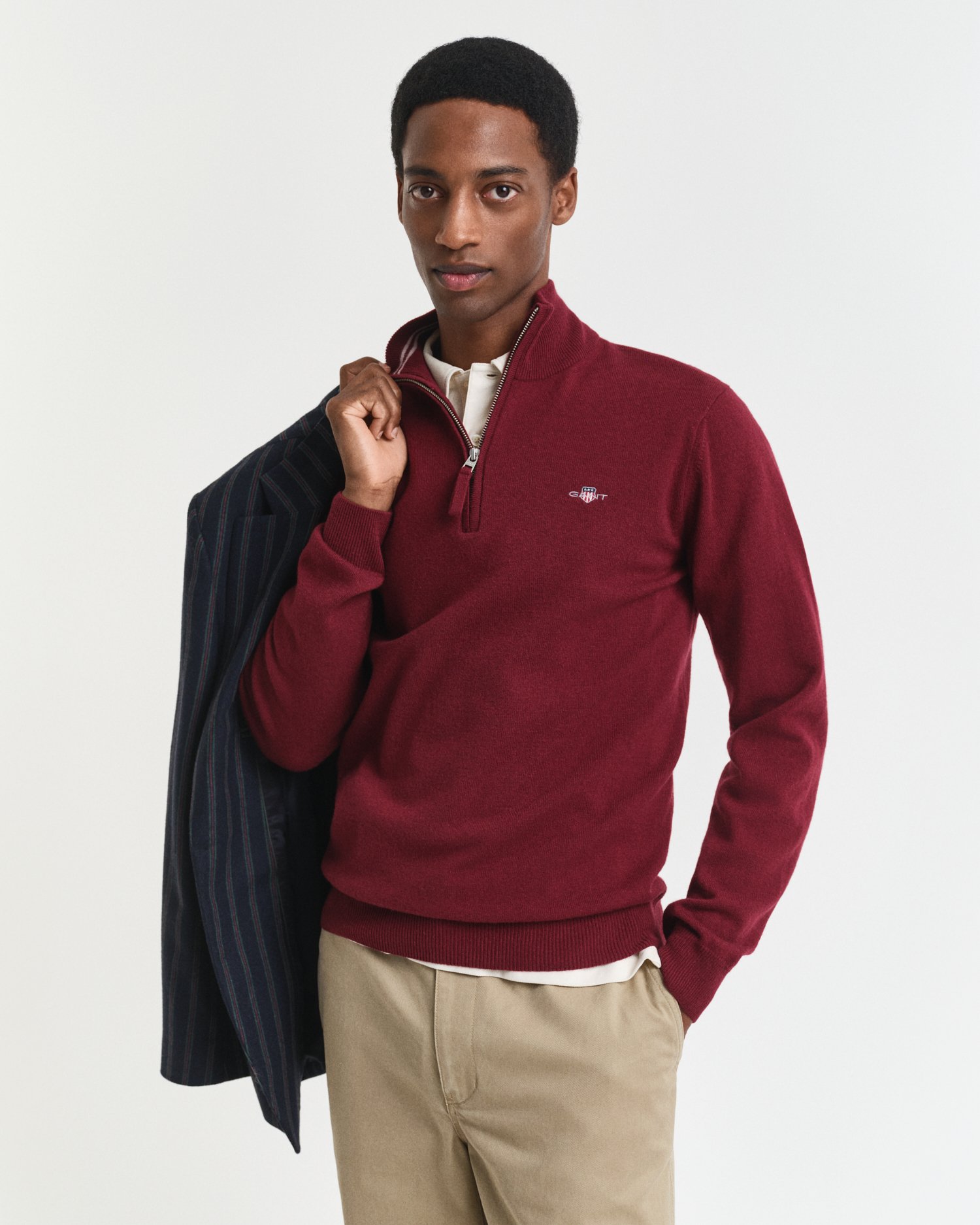 Superfine Lambswool Half-Zip Sweater - GANT
