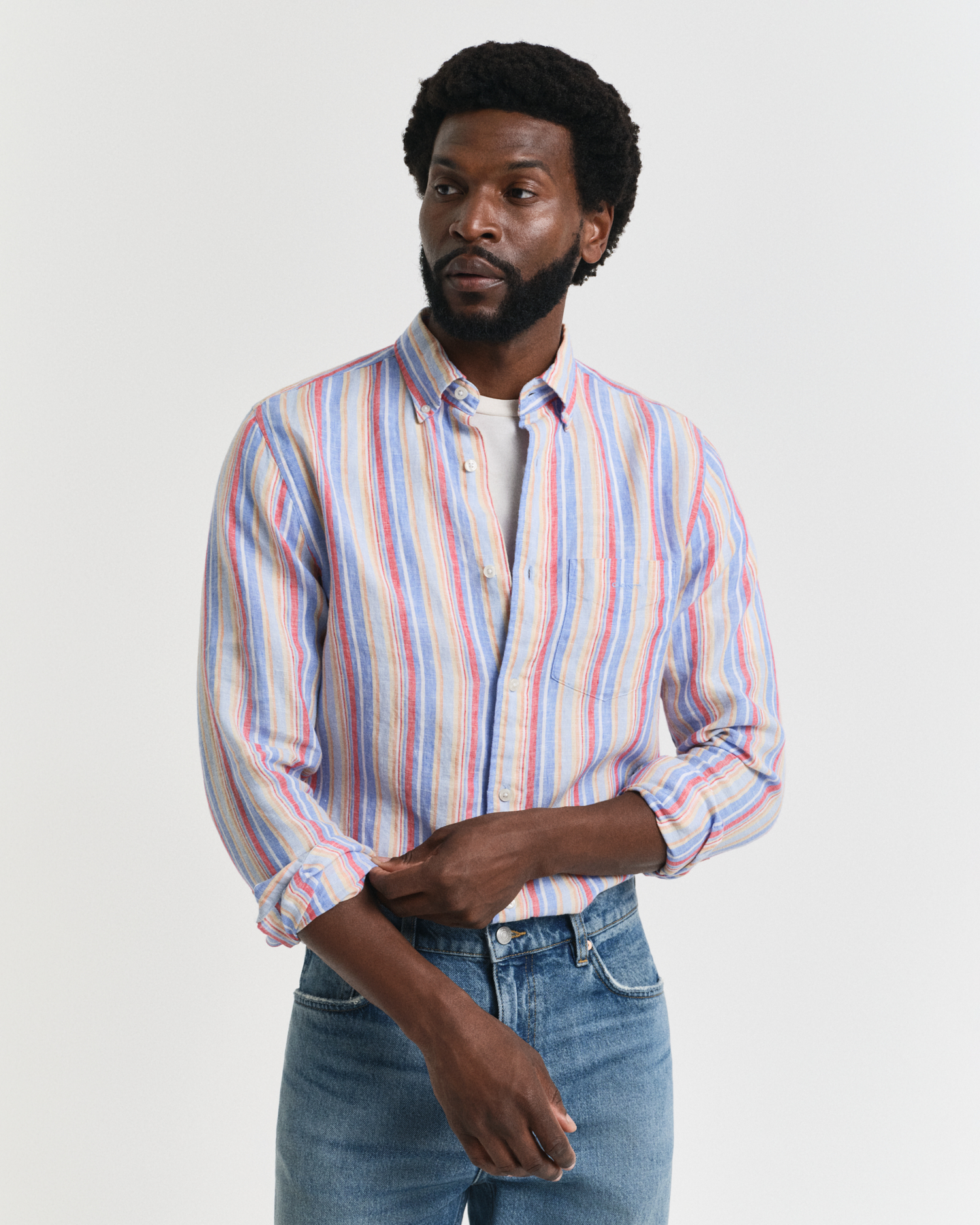 Gant Sand Striped Regular Fit Shirt