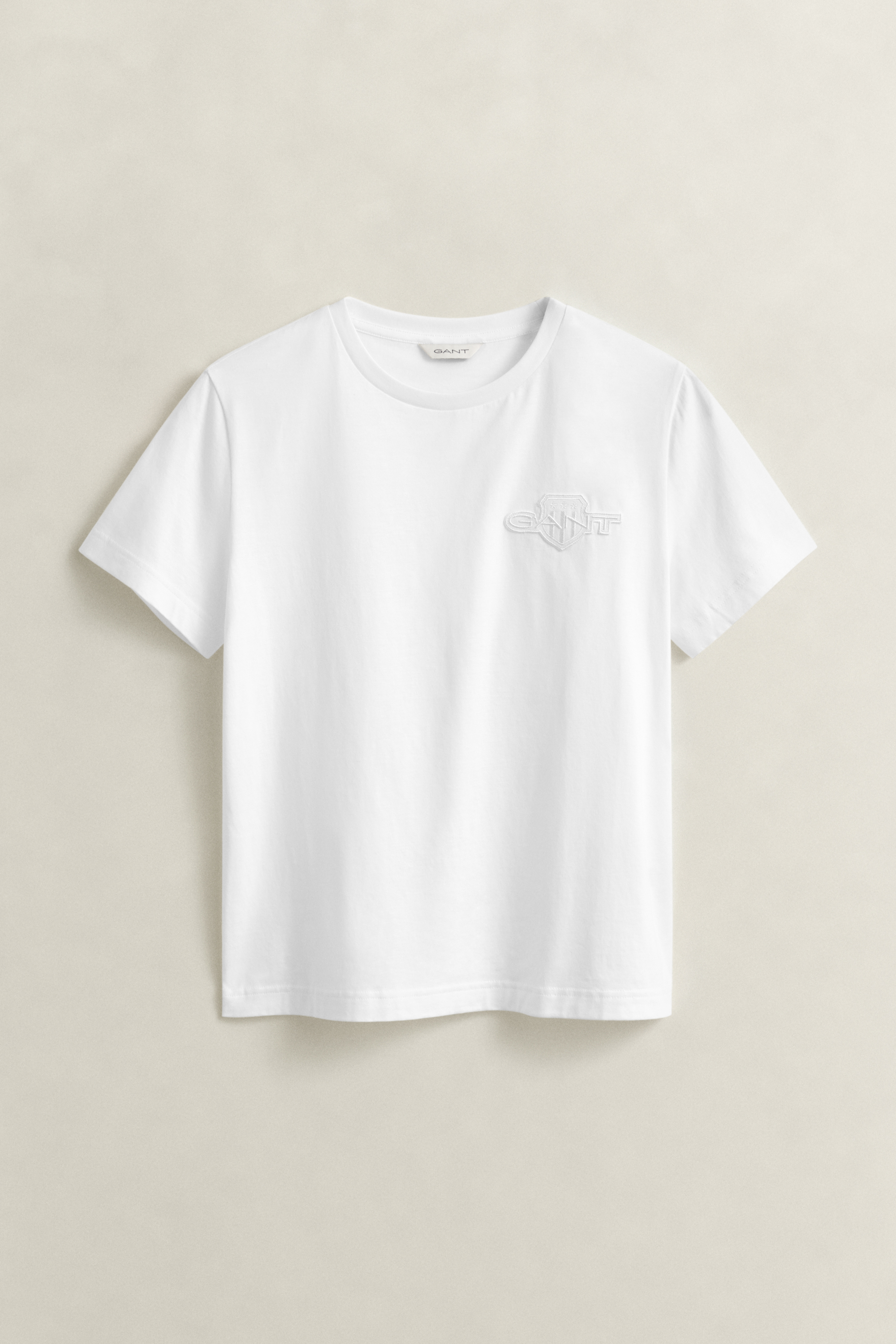 Gant Tonal Shield T-shirt In White