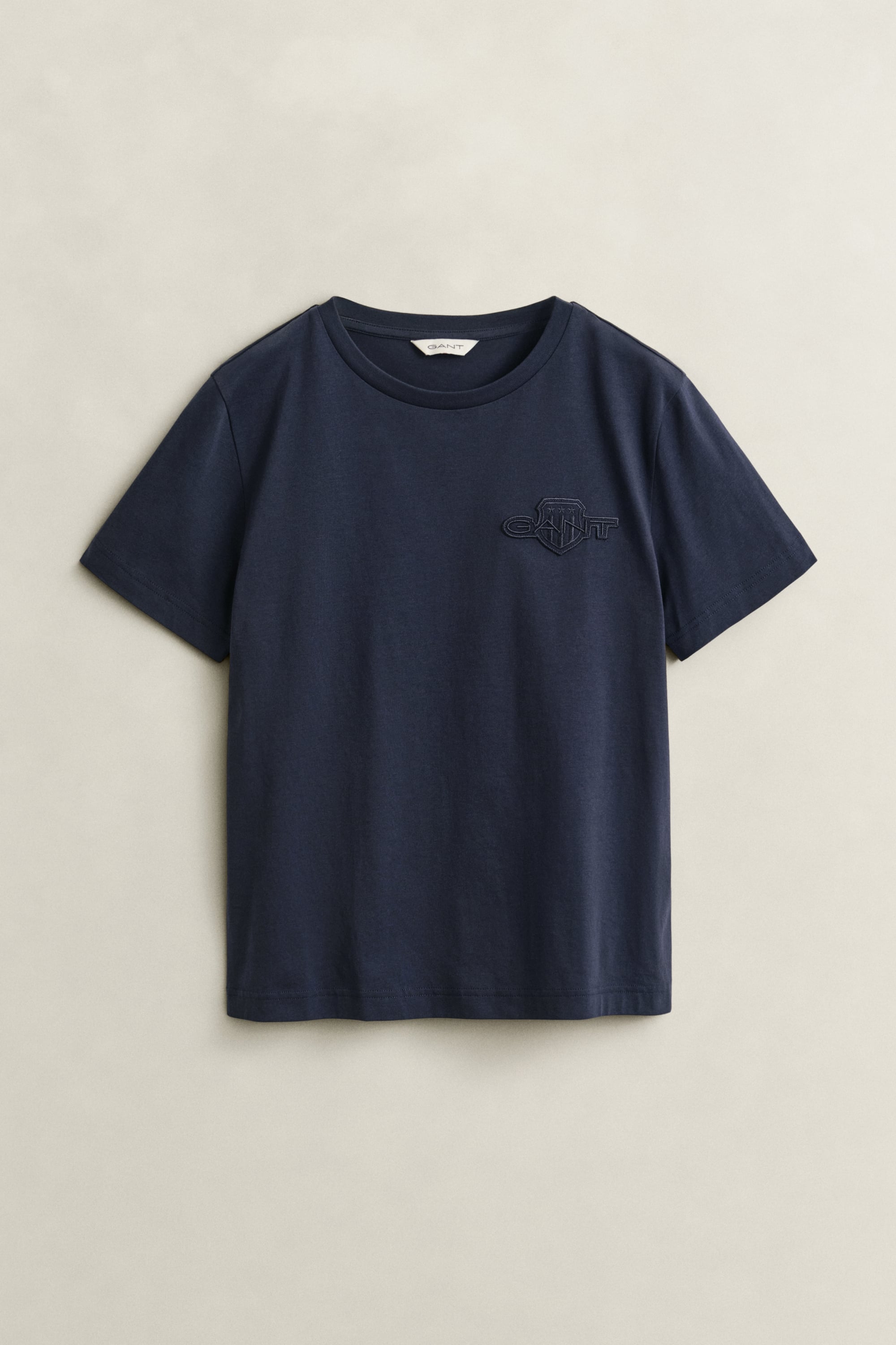 Gant Tonal Shield T-shirt In Blue