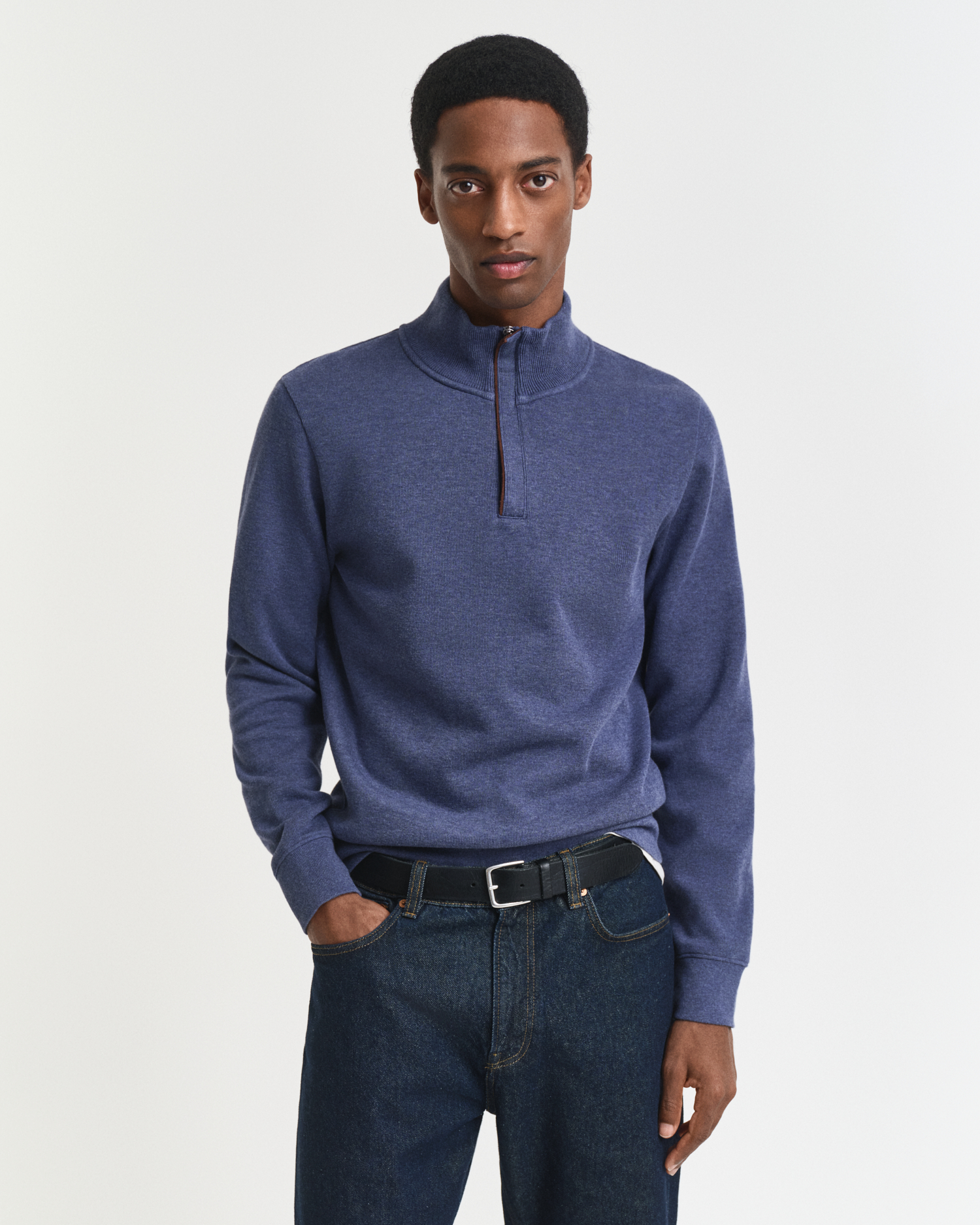 Sacker Rib Half-Zip Sweatshirt - GANT